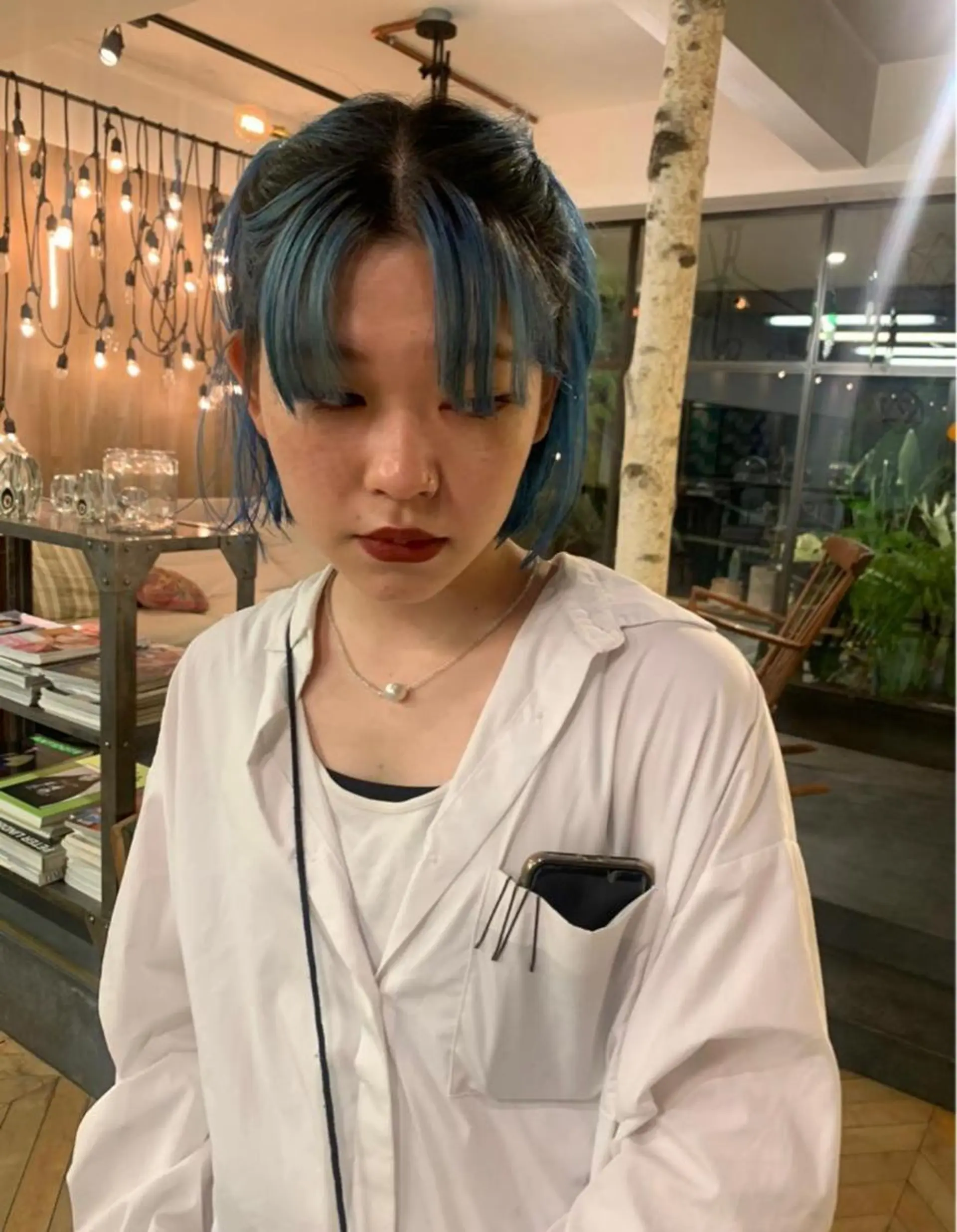 ミディアム カラー パーマ ミディアムパーマ ツイストスパイラルパーマ バレイヤージュ ブリーチ ケアブリーチ スパイラルパーマ 🌐hina⭐️のヘアスタイル