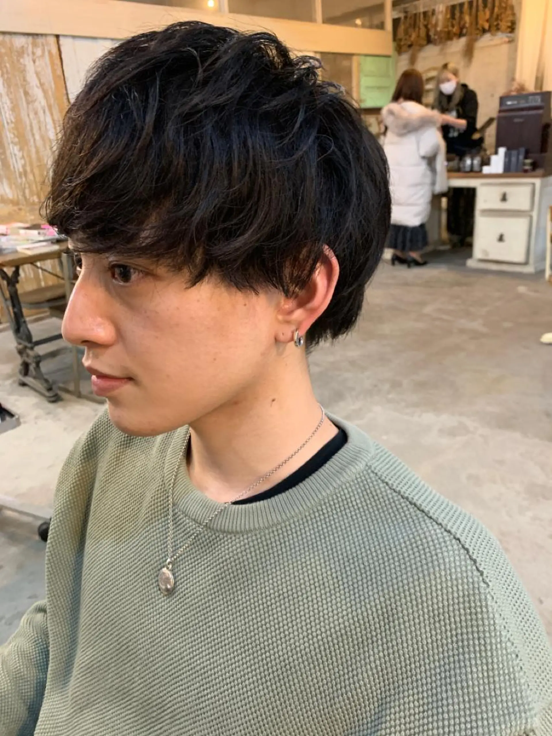 ショート カラー パーマ メンズ カット パーマ トリートメント 南堀江🌿パーマ Tetsu【テツ】のヘアスタイル