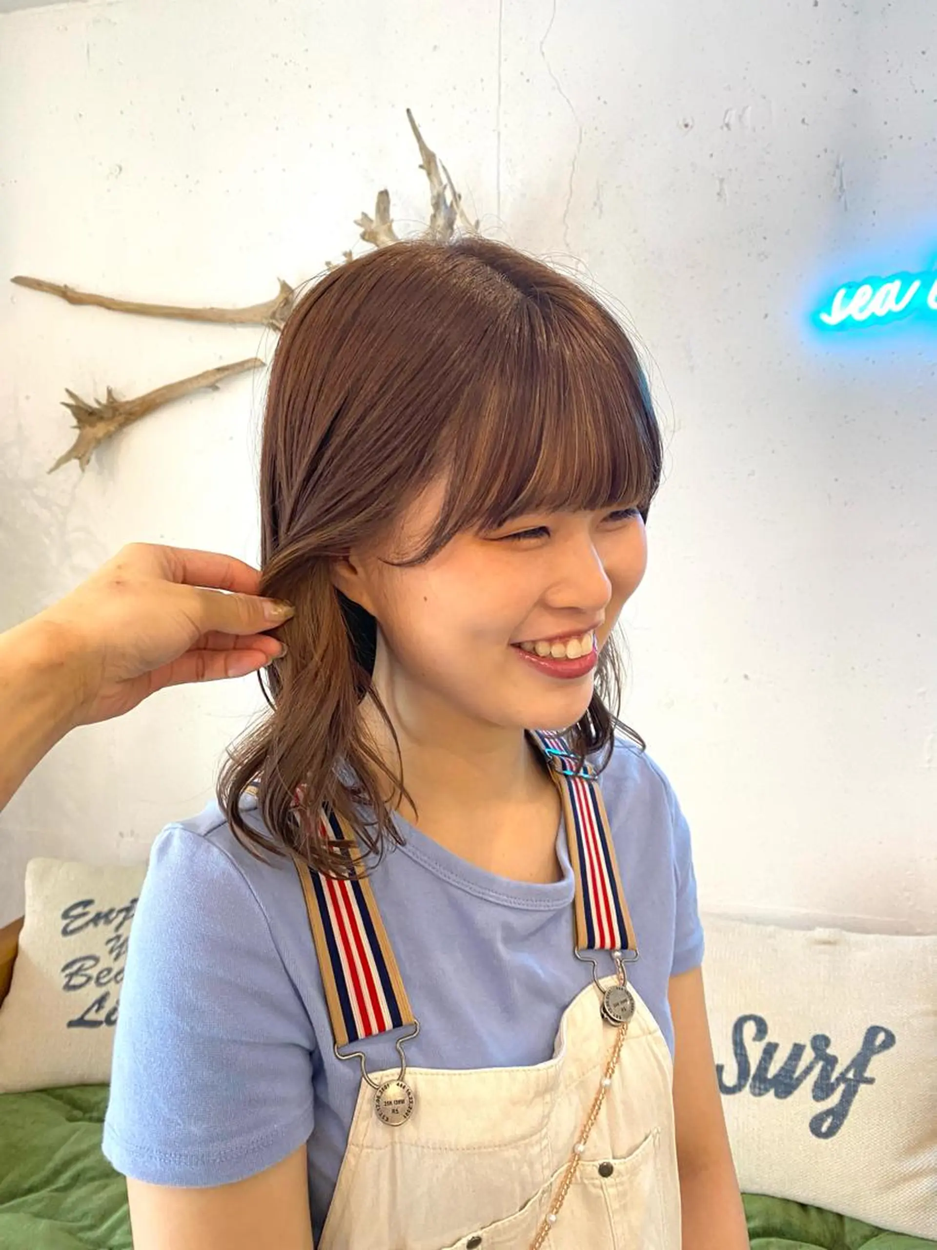 カラー ベージュカラー Seaby / 木上 綾菜のヘアスタイル