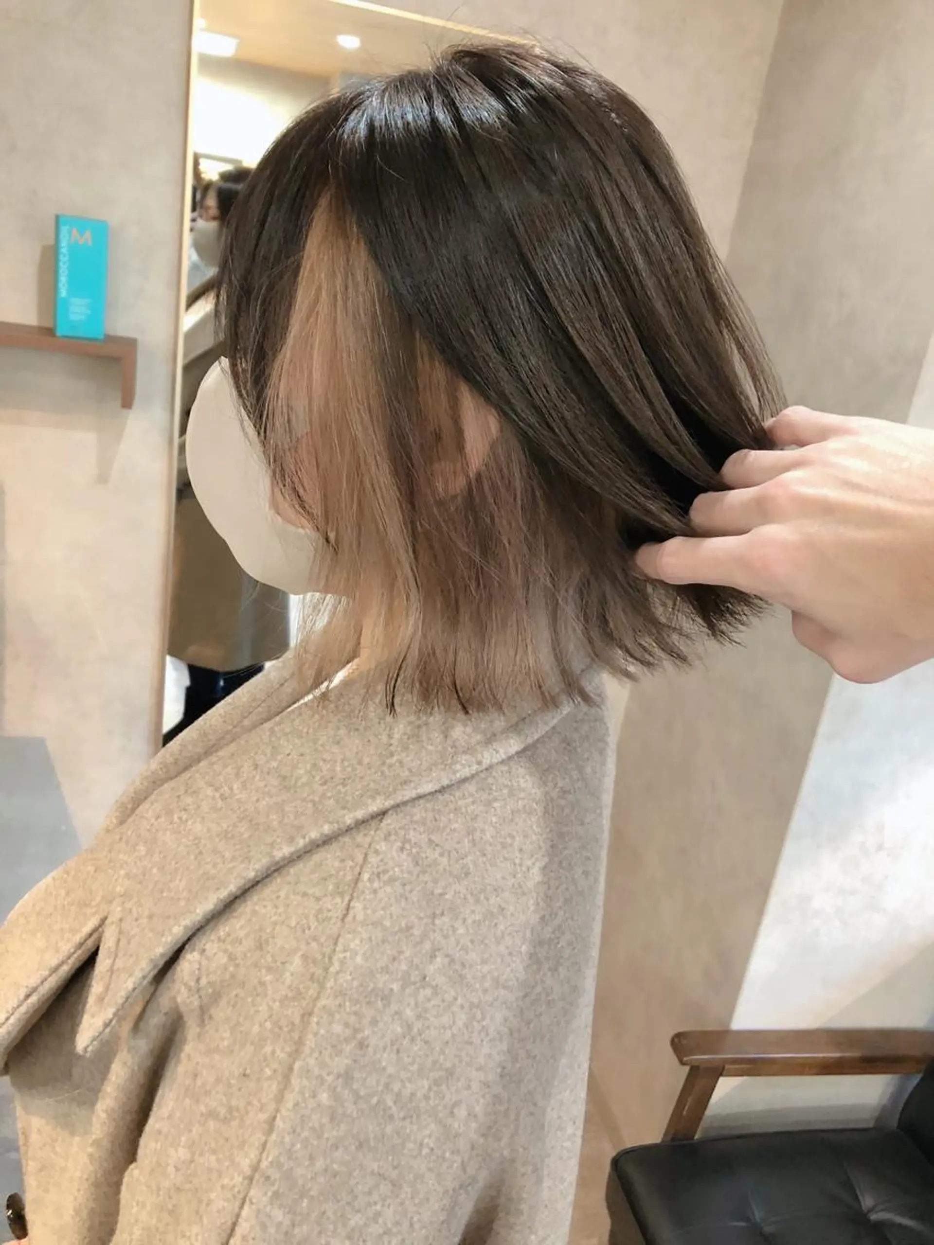 ミディアム カラー アッシュ バレイヤージュ ベージュカラー ブリーチ グラデーションカラー ヘアカラー トリートメント RIENSリエンス ✂️木村康二✂️のヘアスタイル
