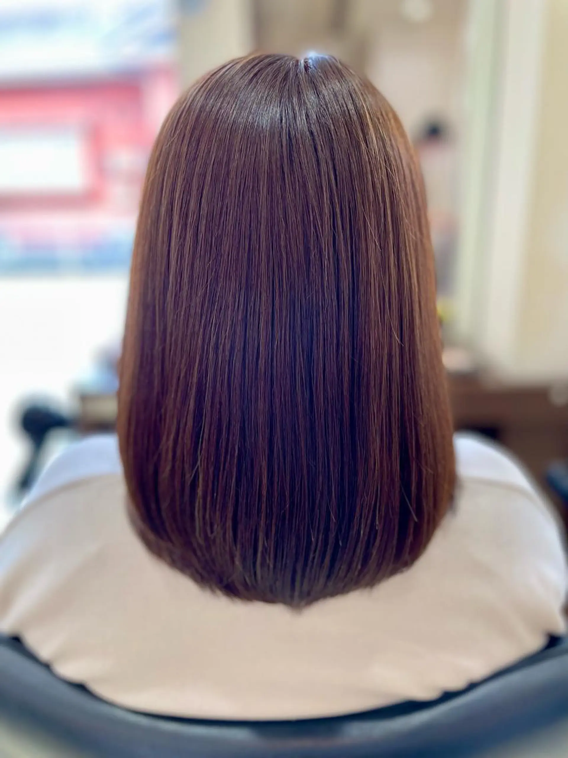 ミディアム カラー ベージュカラー 嶌田 沙紀のヘアスタイル