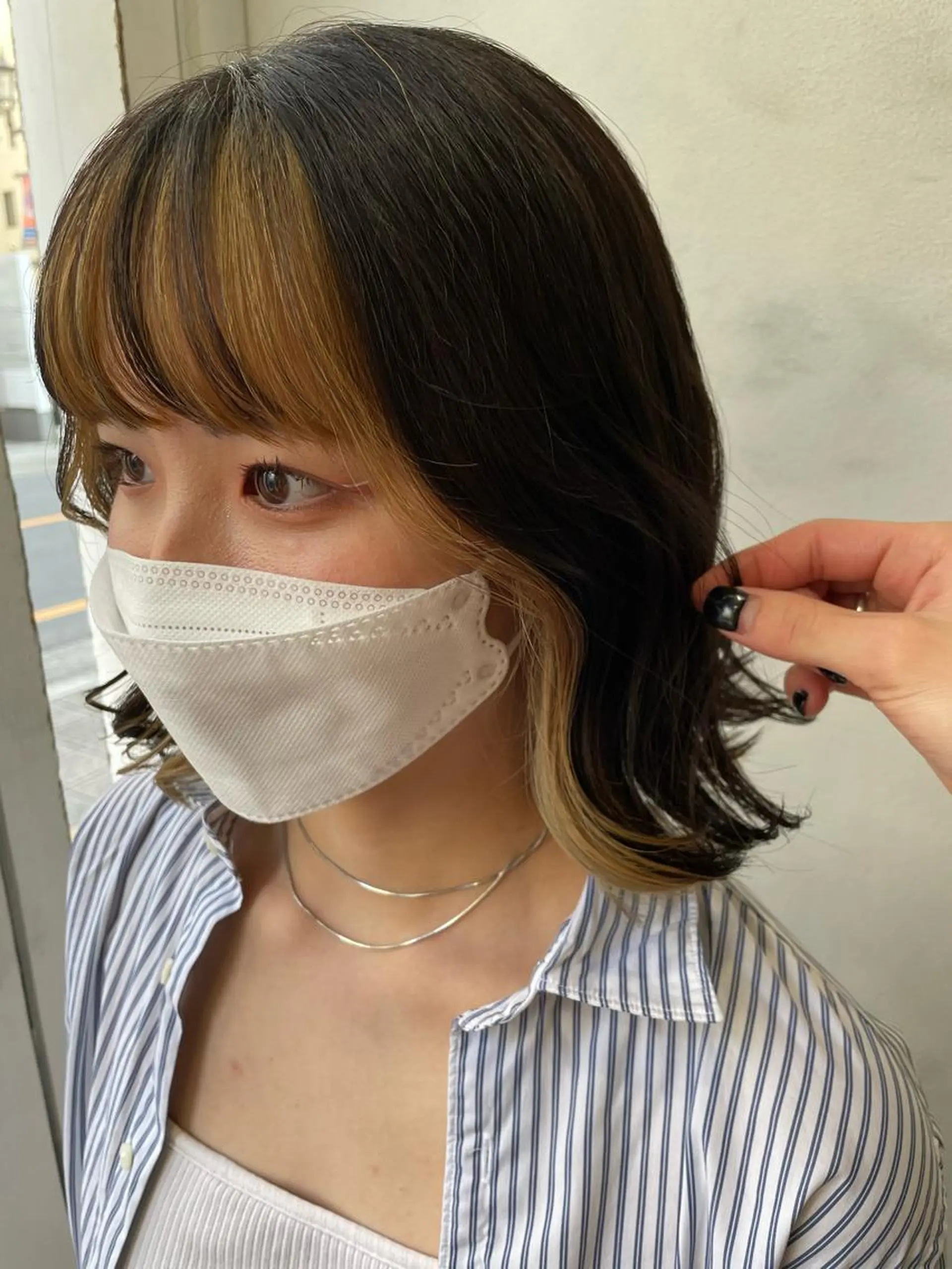 ミディアム カラー ヘアカラー トリートメント ヘッドスパ 【店長】インナー指名 No.1戸塚優思のヘアスタイル