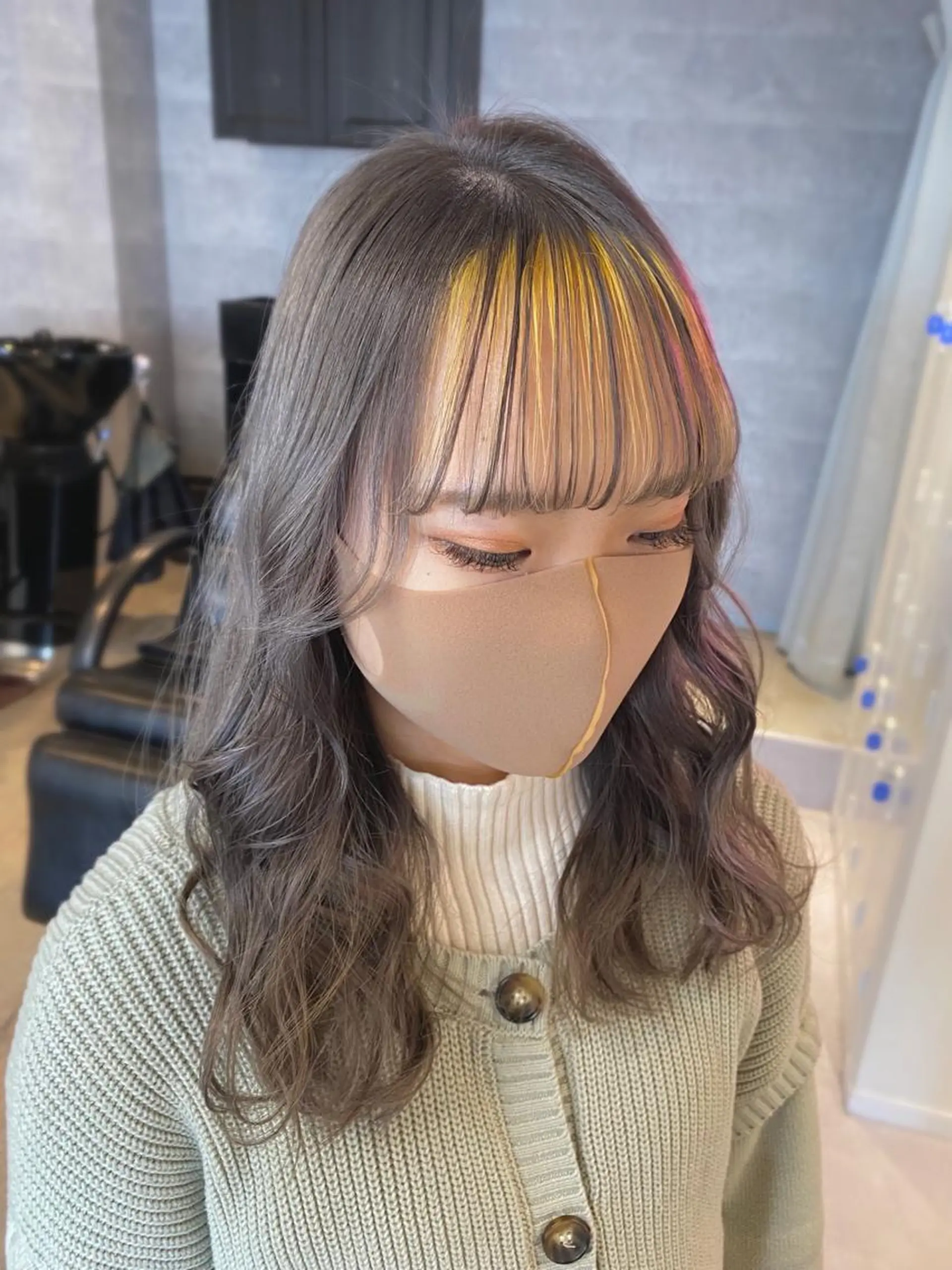 セミロング カラー ヘアカラー トリートメント 🪞個室サロン/韓国 艶髪/keito🪞のヘアスタイル