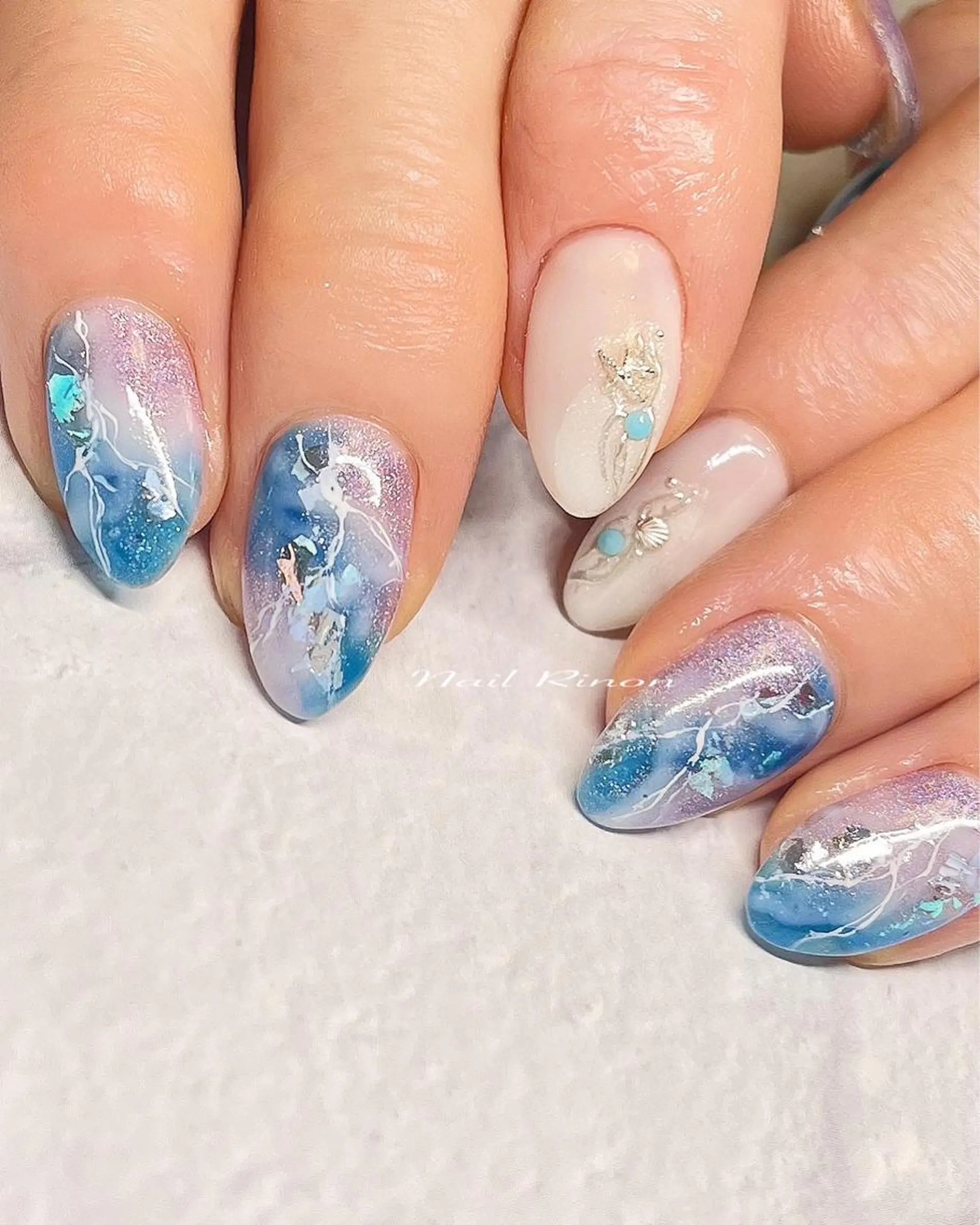 ネイル 夏ネイル ハンドネイル Nail Rinonのネイルデザイン