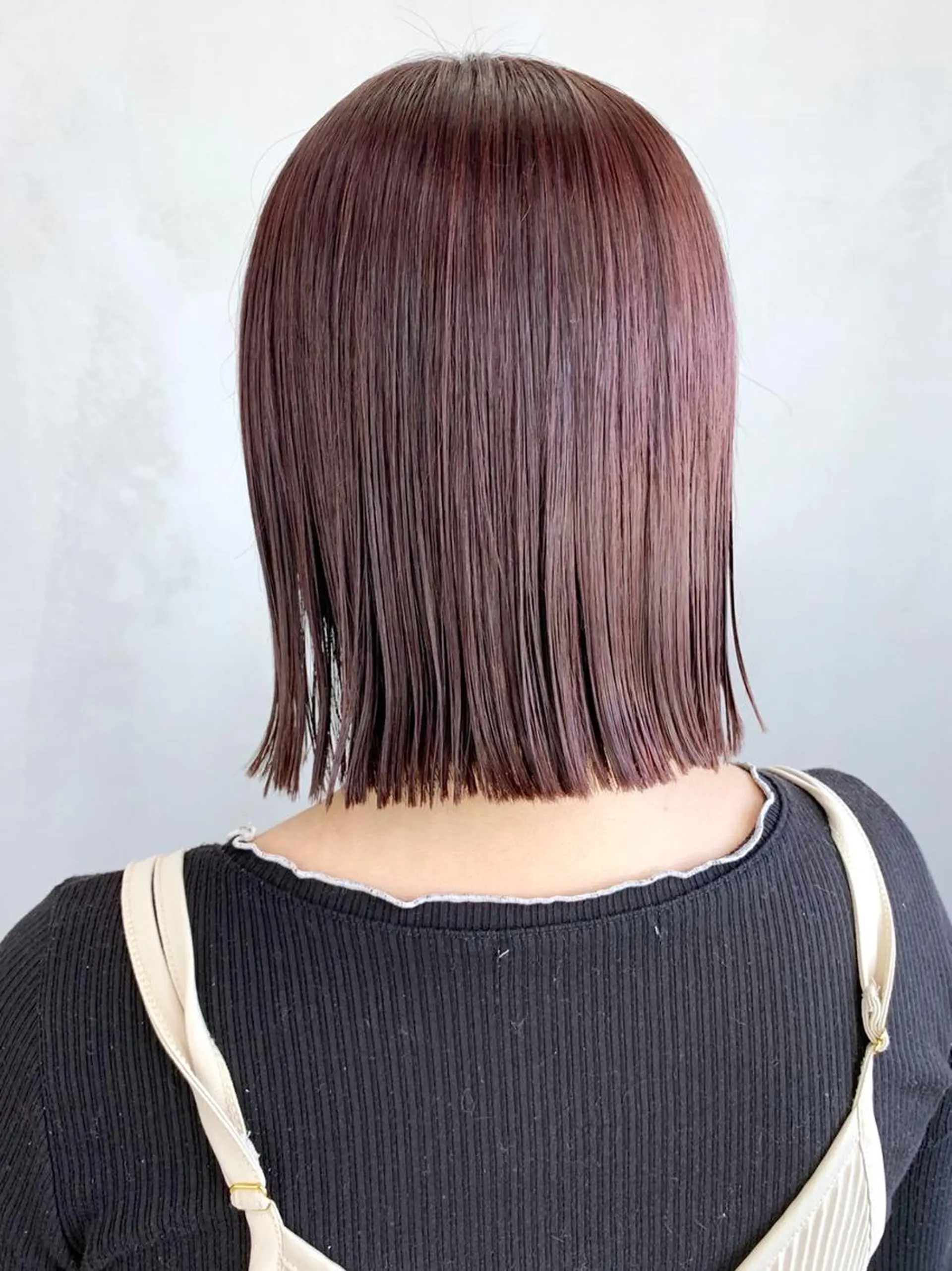 カラー パーマ ヘアアレンジ 切りっぱなしボブ ラベンダーカラー ピンクカラー ピンクラベンダー ボブ カット ヘアカラー トリートメント ITbyALBUM 藤沢店のヘアスタイル