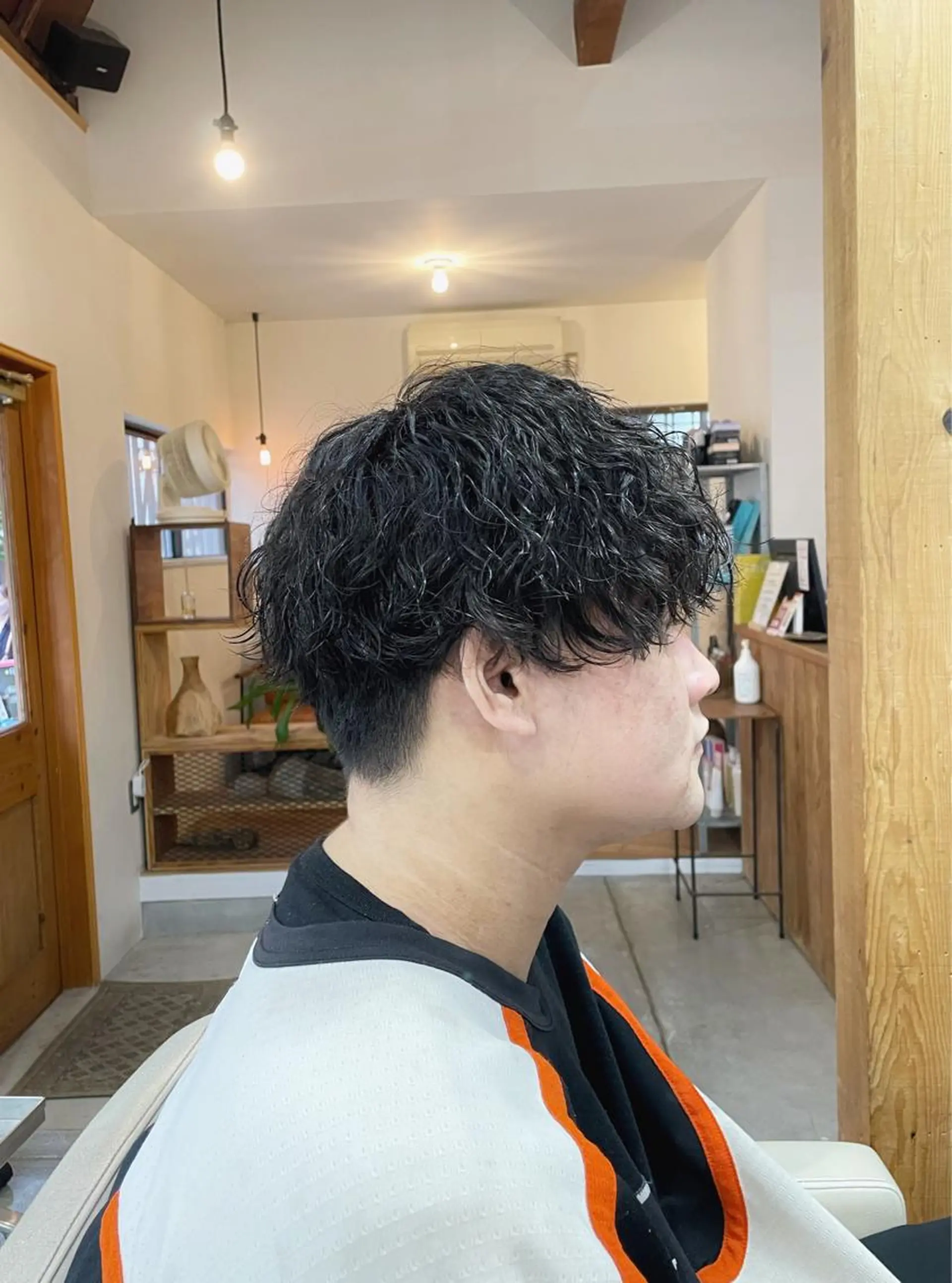 パーマ メンズ 波巻きパーマ カット パーマ 野間 祐哉のヘアスタイル