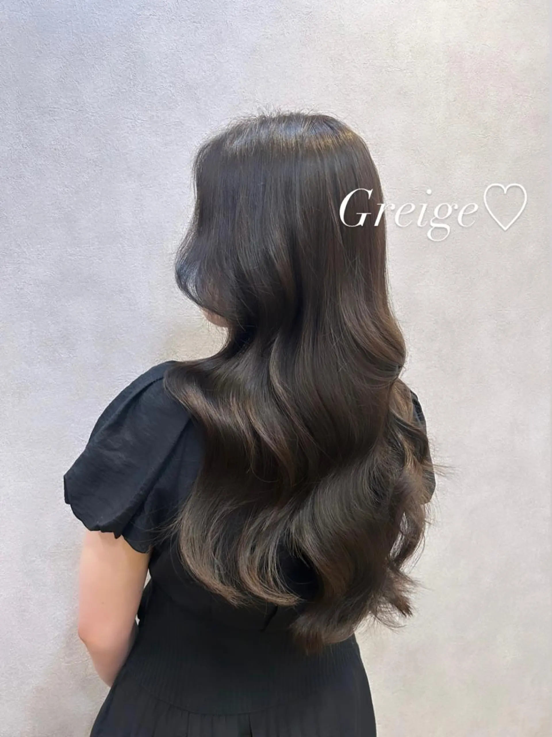 ロング カラー アッシュ グレージュ レイヤーカット カット ヘアカラー トリートメント 🩷韓国ヘア/ミディ アム🩷Maikaのヘアスタイル