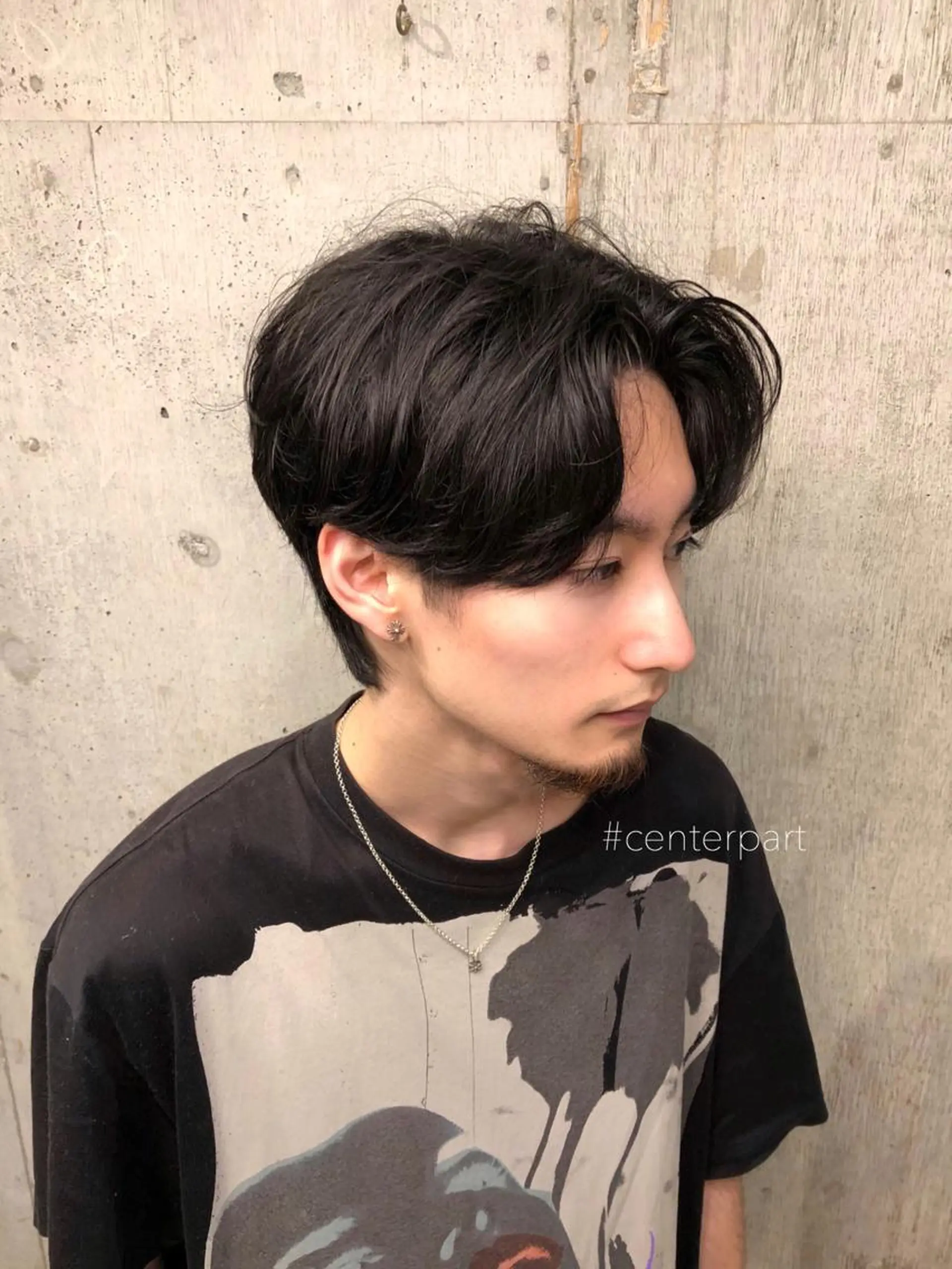 メンズ センターパート カット STRINGS 下北沢所属・【メンズ特化】 金子諒磨のヘアスタイル