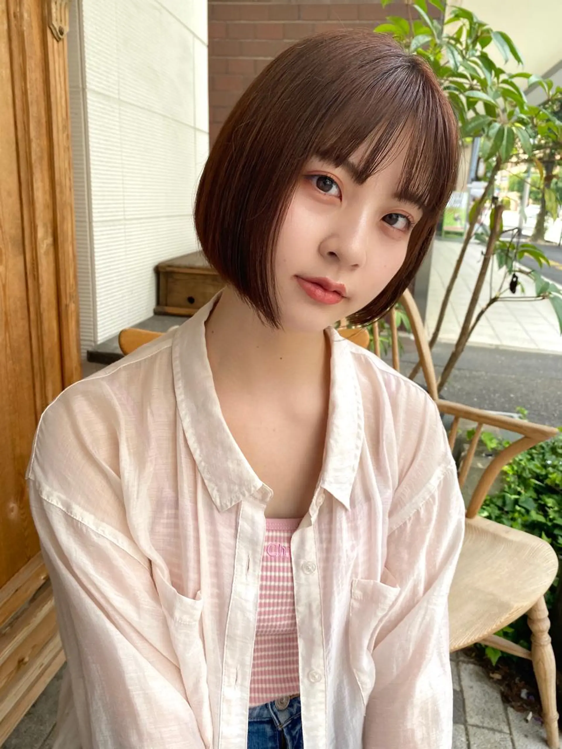 ショート カラー カット パーマ トリートメント キタダ ヒロキのヘアスタイル