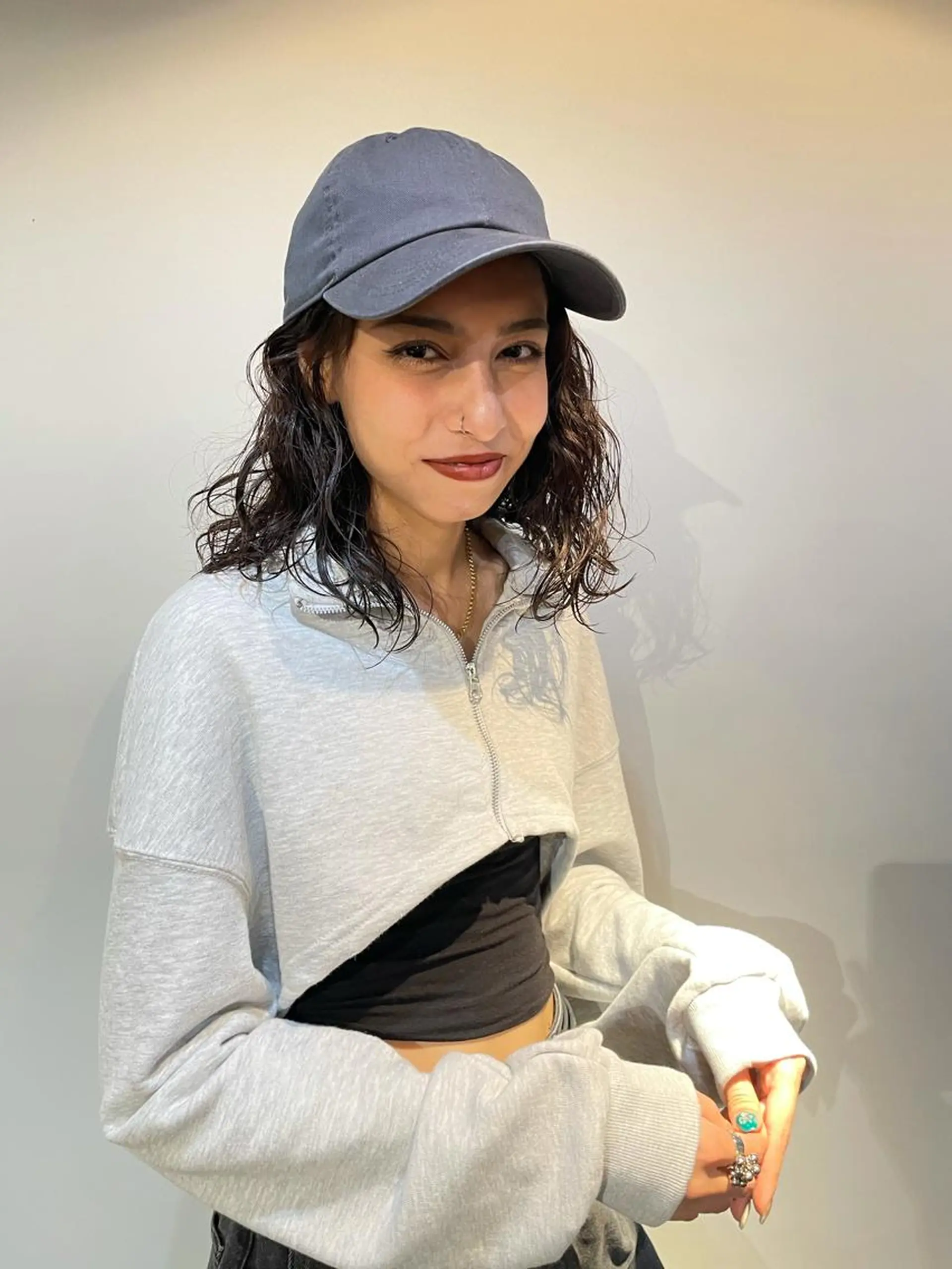 ミディアム パーマ キッズ カット パーマ トリートメント オトナヘア🌸 harukaのヘアスタイル