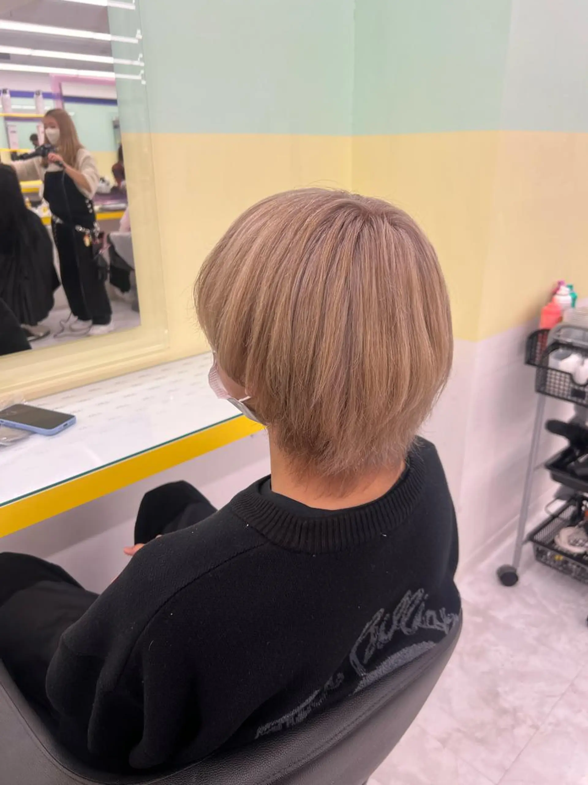 ショート カラー パーマ メンズ ベージュカラー 韓国レイヤーカット /REIのヘアスタイル