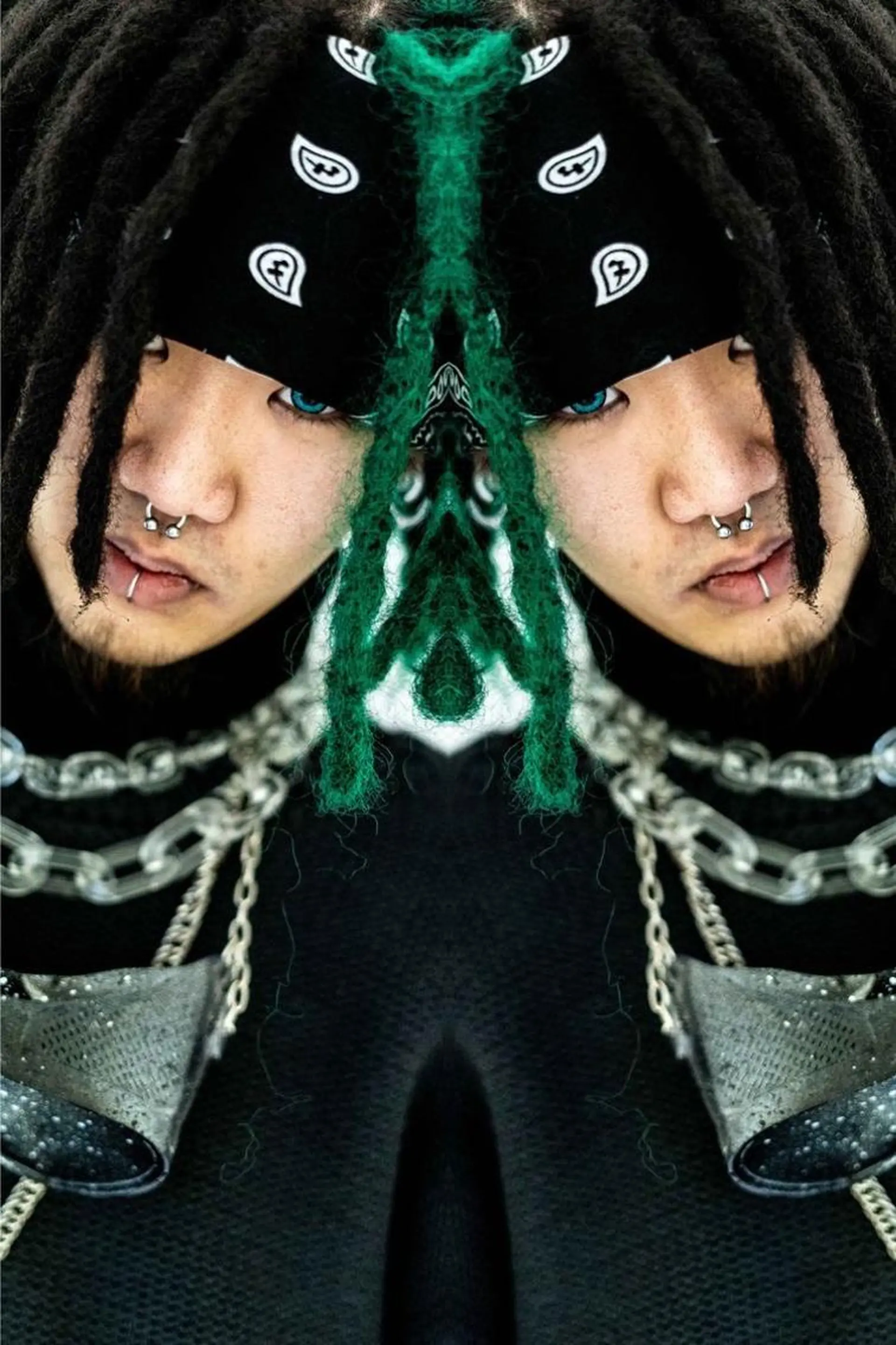 ロング カラー ヘアアレンジ レッドカラー haco+所属・🌈派手髪エクステ ブレイズ🌈ひろとのヘアスタイル