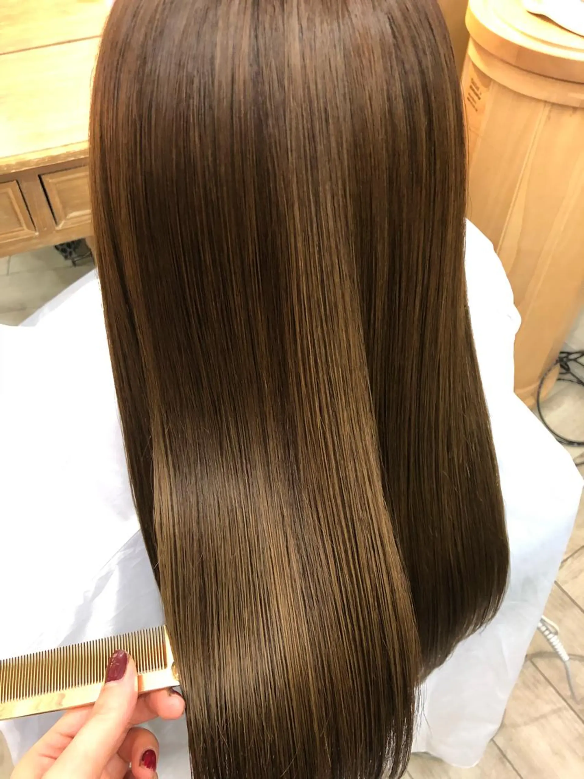 ロング トリートメント ❤︎大人シック ベージュrihoのヘアスタイル