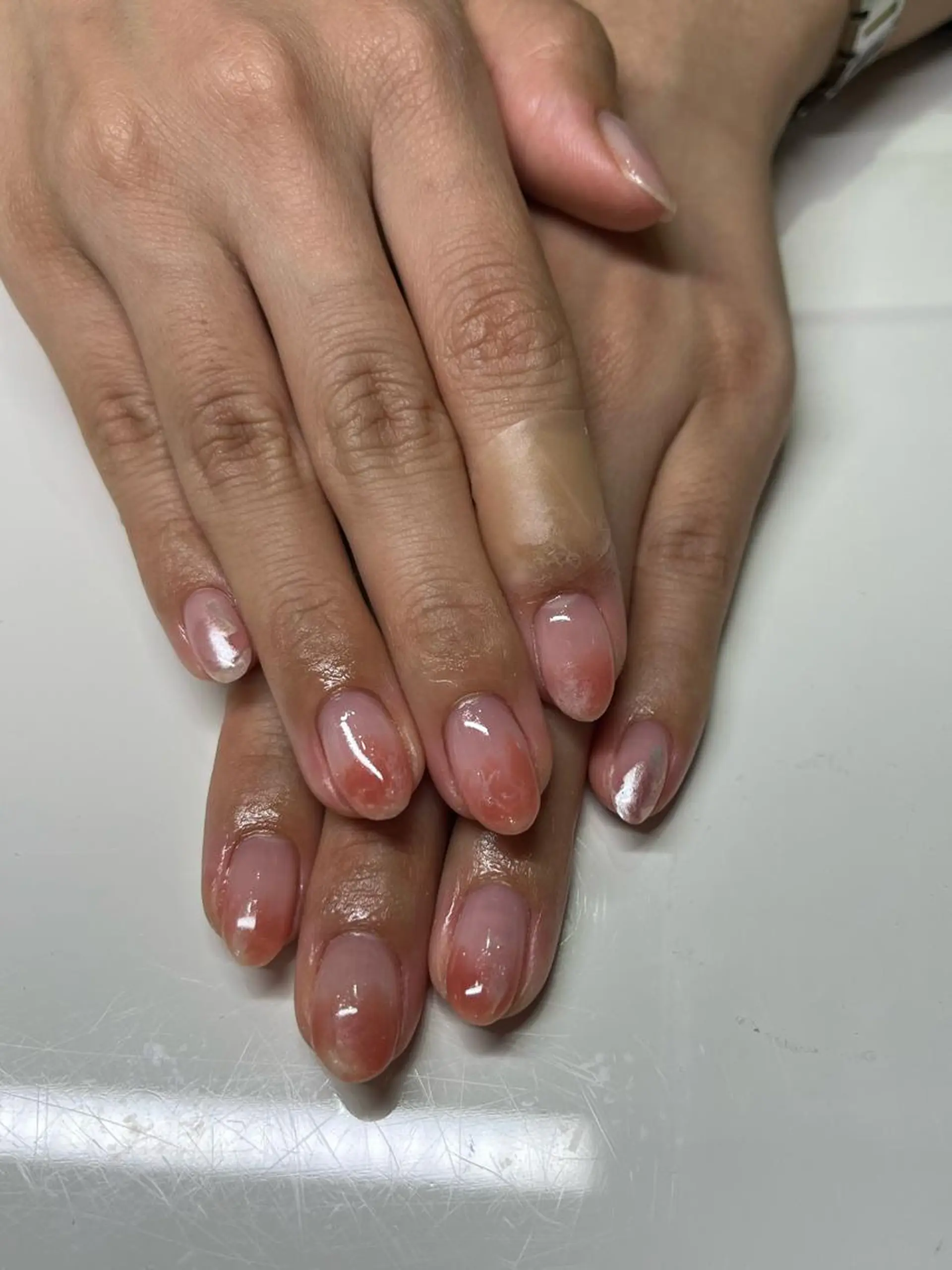 ネイル アートネイル ニュアンスネイル Ribbon佐野店 小泉のネイルデザイン