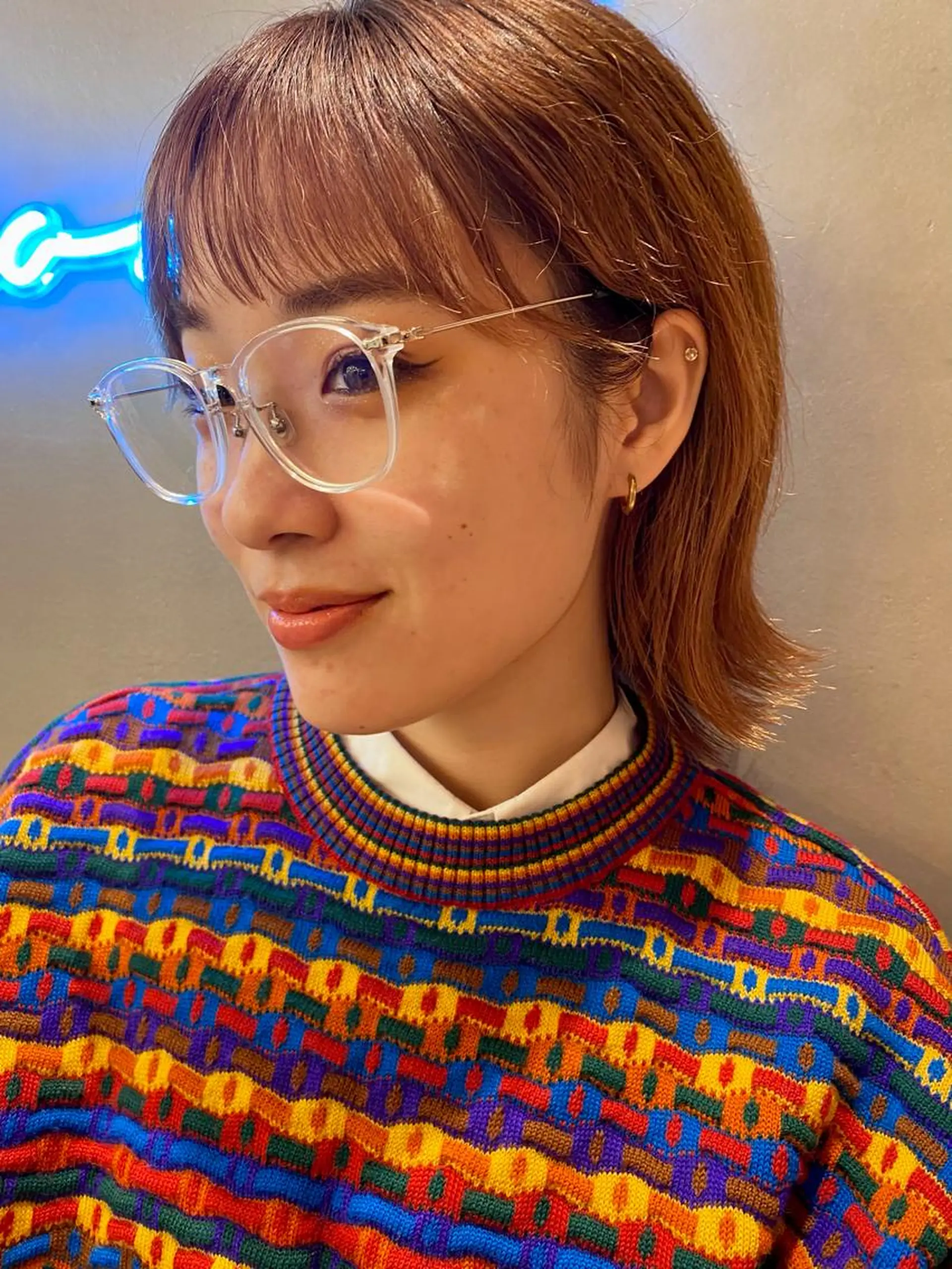 ミディアム カラー 韓国ヘア/レイヤー/ 縮毛矯正🫧伊勢のヘアスタイル