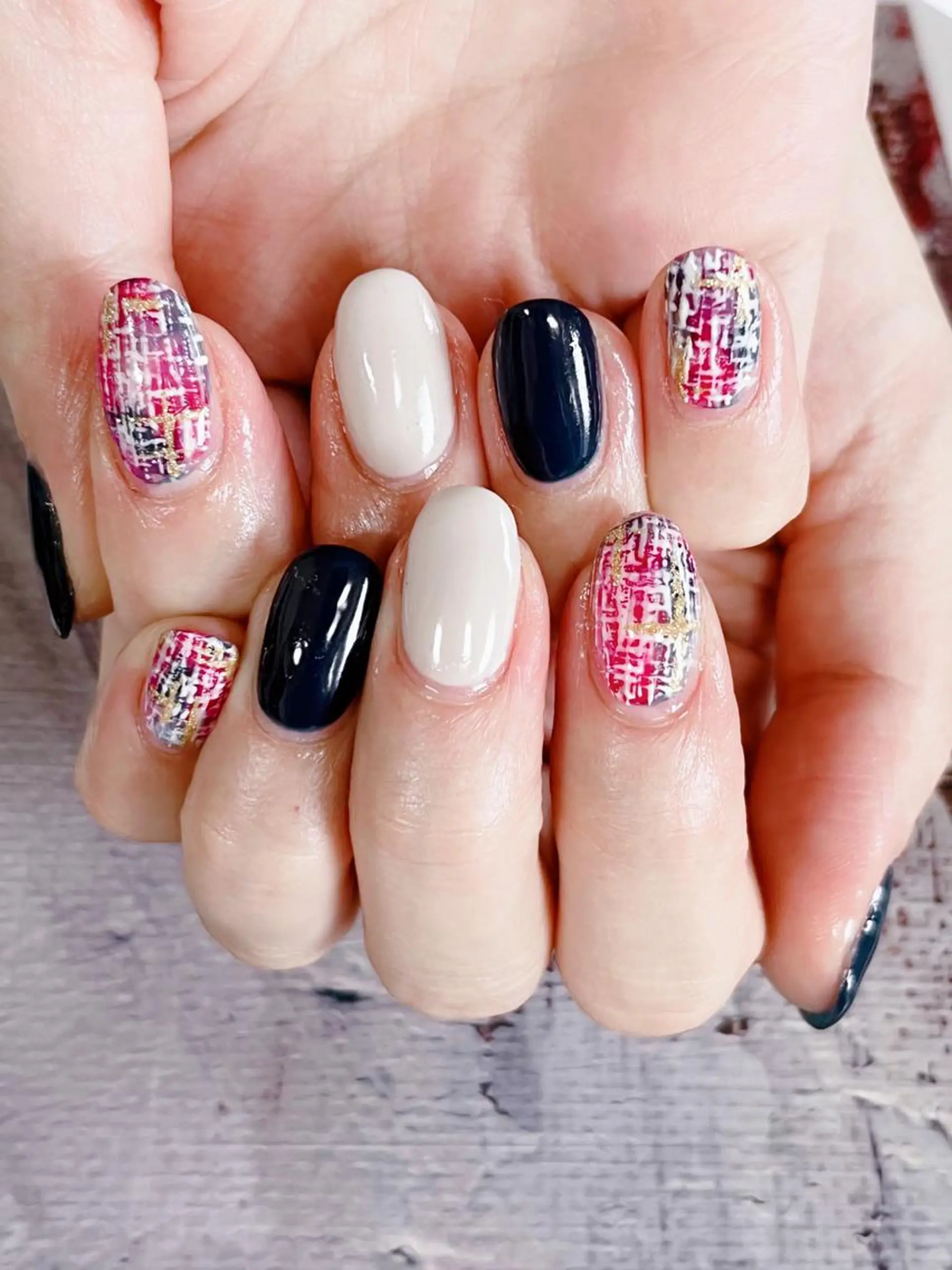 ネイル ツイードネイル ハンドネイル nailworks mのネイルデザイン