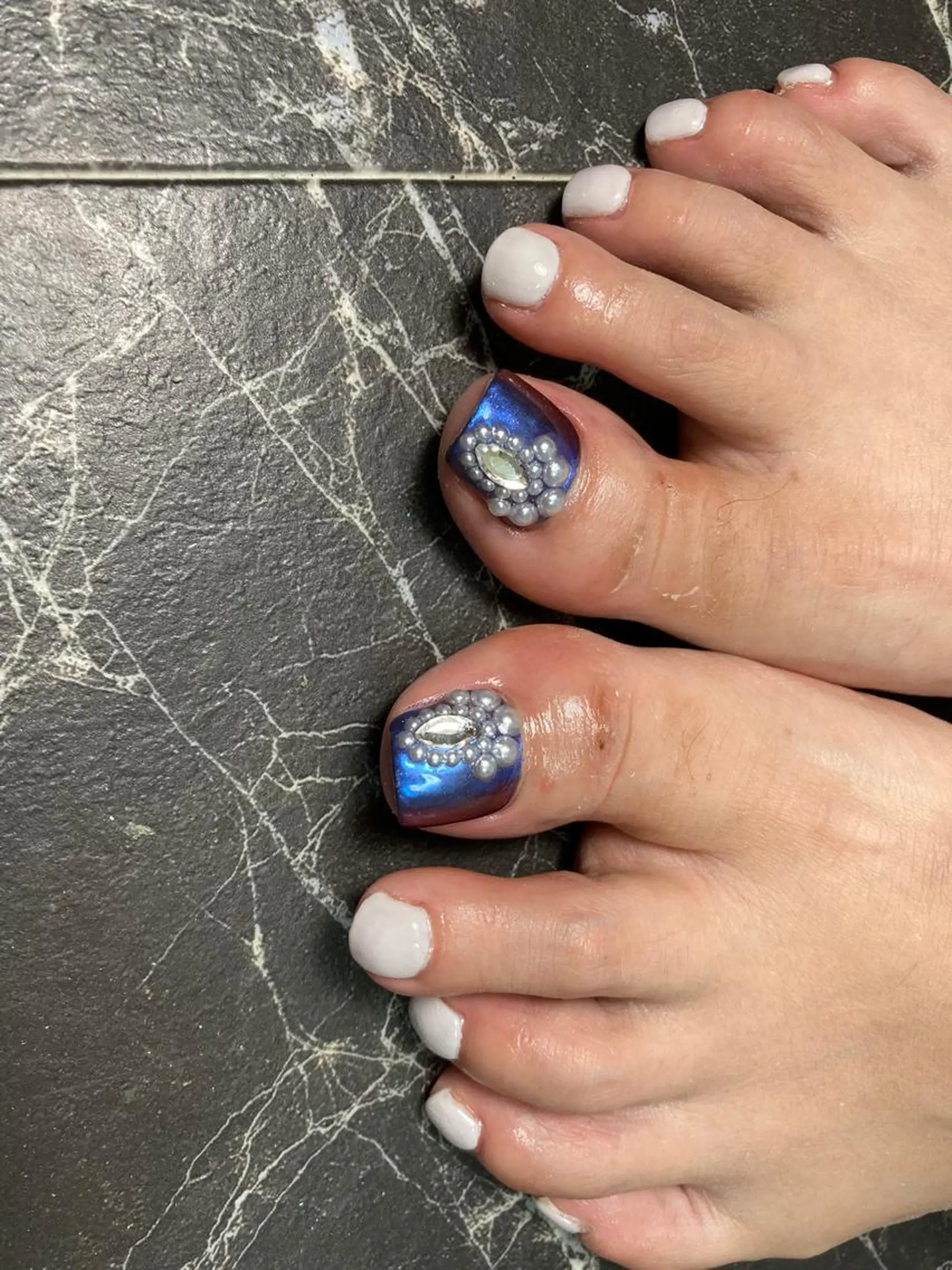 ショート ネイル ハンドネイル フットネイル ✴︎ Delightのネイルデザイン