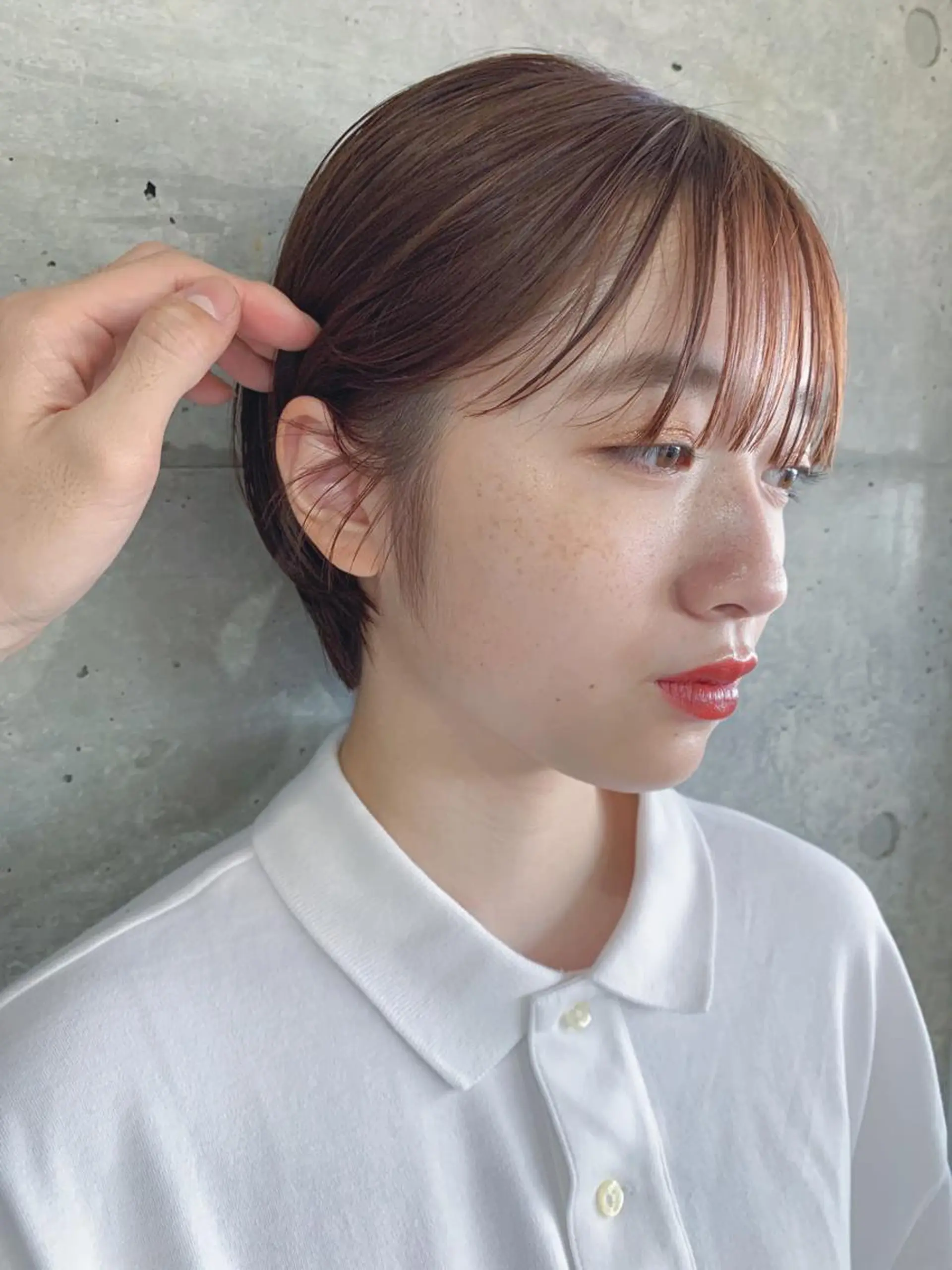 ショート カラー ボブパーマコテ巻き風 パーマNo1深江秀平のヘアスタイル