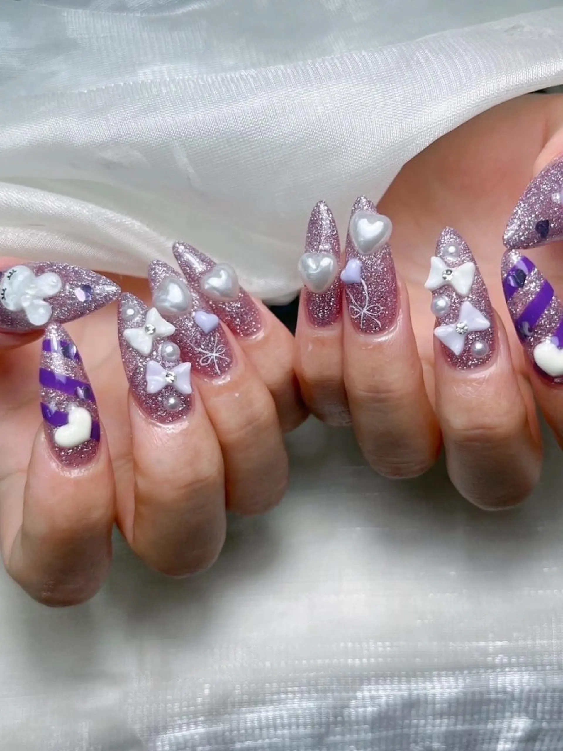 ネイル 持ち込み ハンドネイル 💕チップネイル 🩷のネイルデザイン