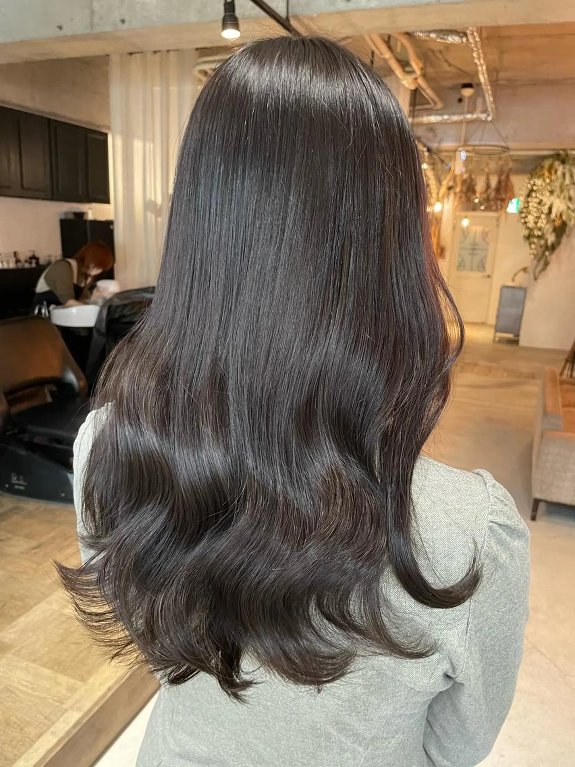 ロング カラー ブラウンカラー チョコレートブラウン unico.所属・韓国ヘア/暖色カラー 新美多英のヘアスタイル