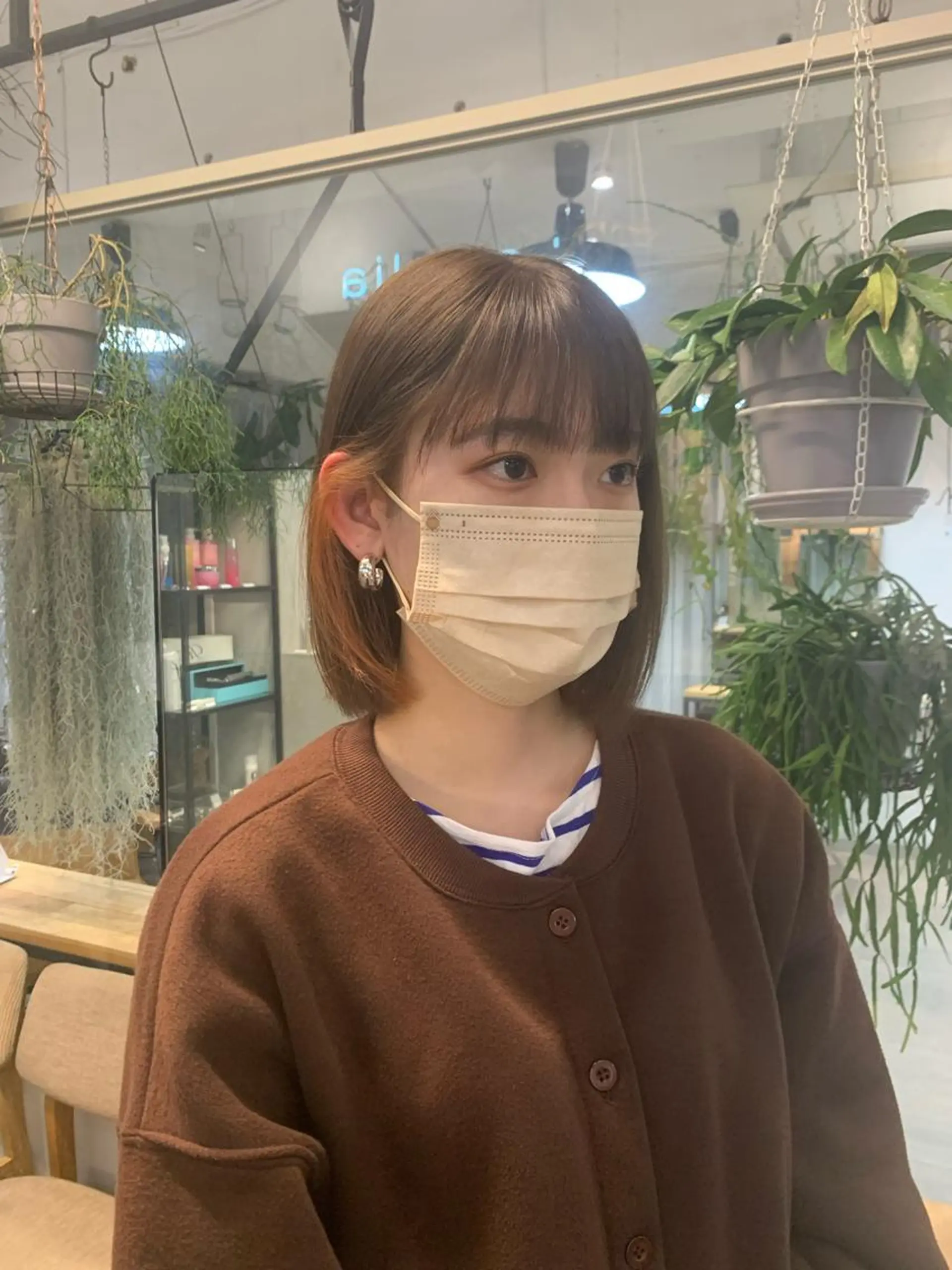 セミロング カラー ブラウンカラー ミルクティーブラウン 艶カラー 🤍🫧/makoのヘアスタイル