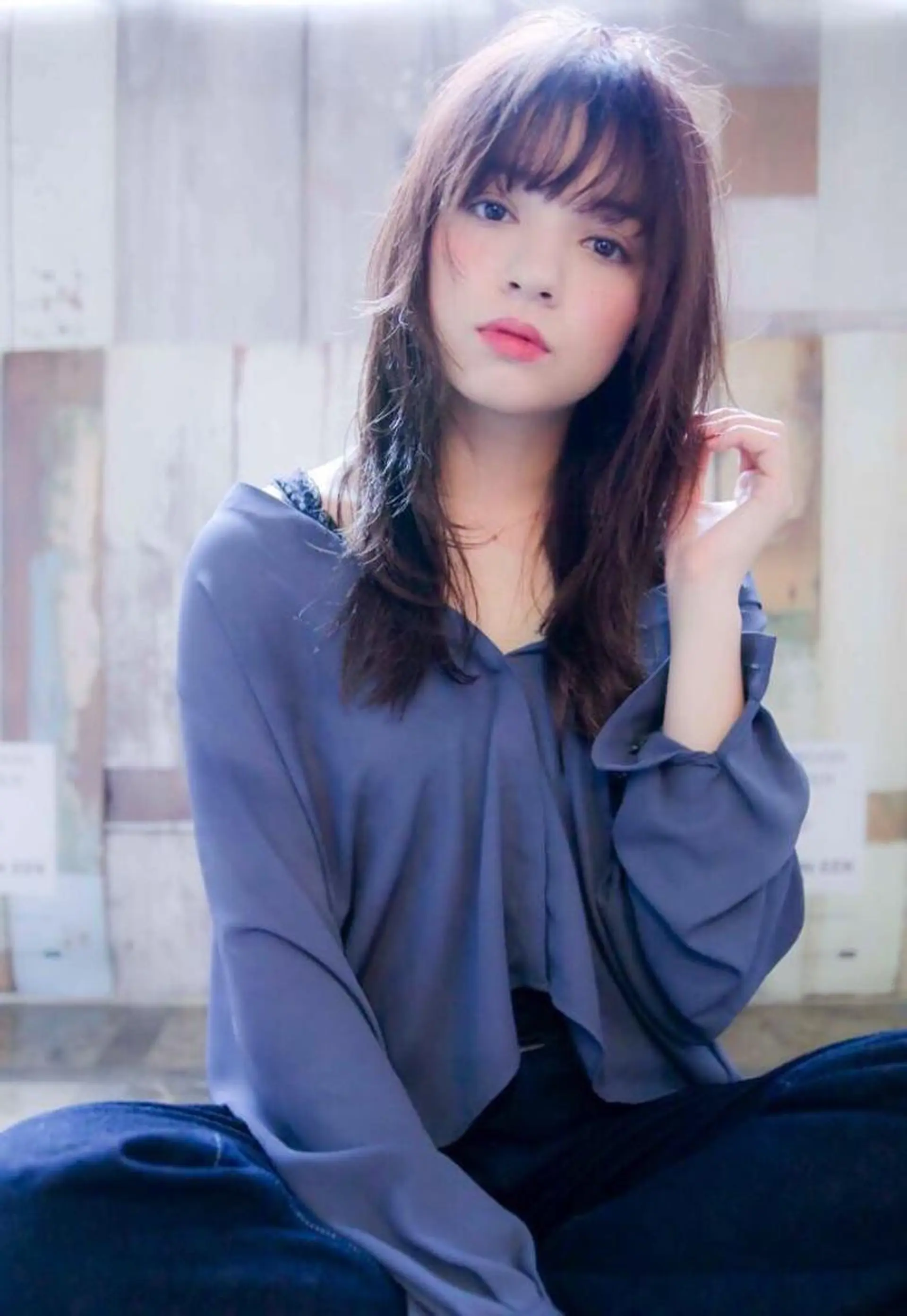 セミロング カラー hao所属・西山 頌太のヘアスタイル