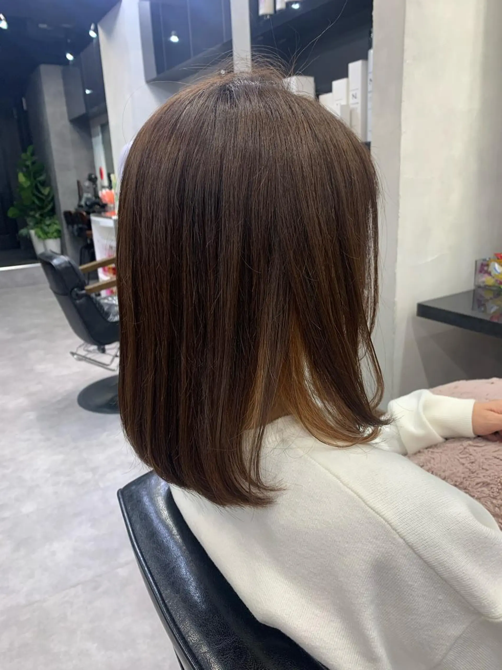 ミディアム カラー ヘアアレンジ SALOWIN Frente店所属・個室で似合わせ好印象 🧡外山弥千代のヘアスタイル