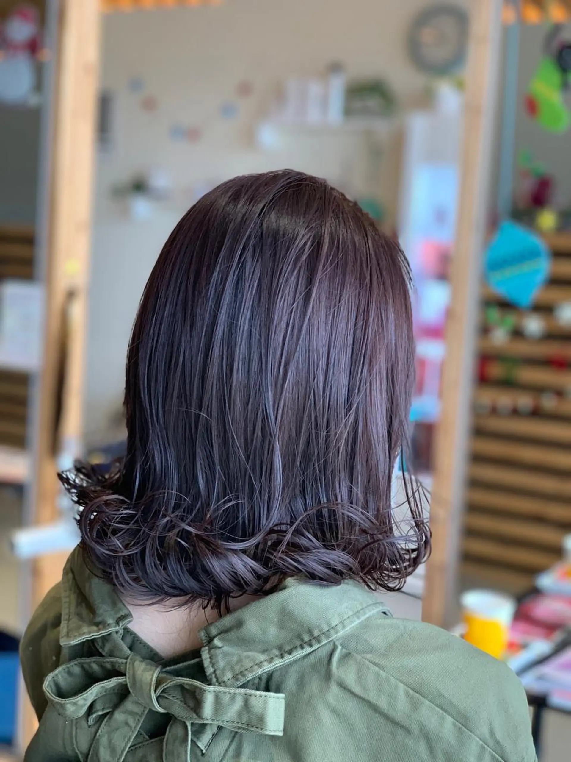 セミロング カラー 関口 友行のヘアスタイル