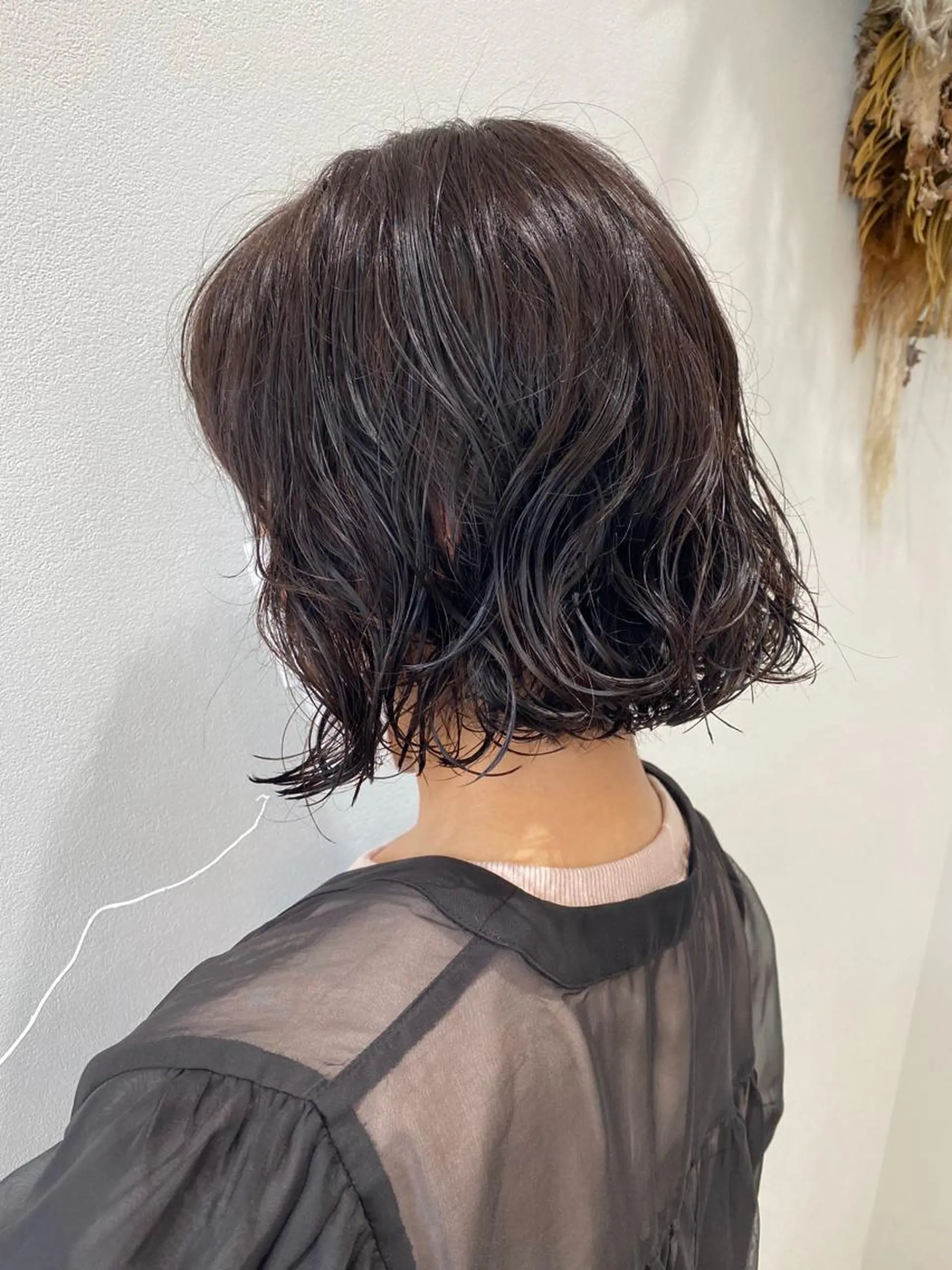 ミディアム パーマ 新地 咲綾のヘアスタイル