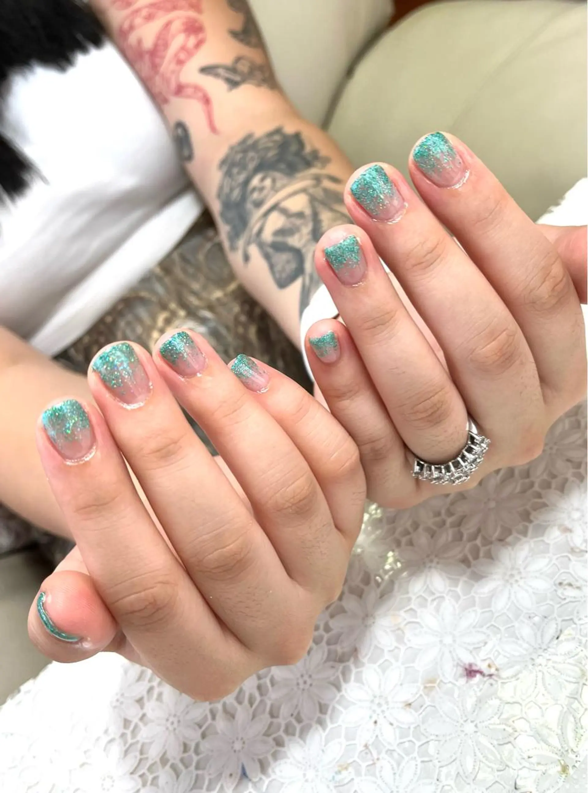 ネイル ジェルネイル 韓国ネイル ラメ(グリッター) ラメグラデーション パラジェル ハンドネイル nails' it...のネイルデザイン
