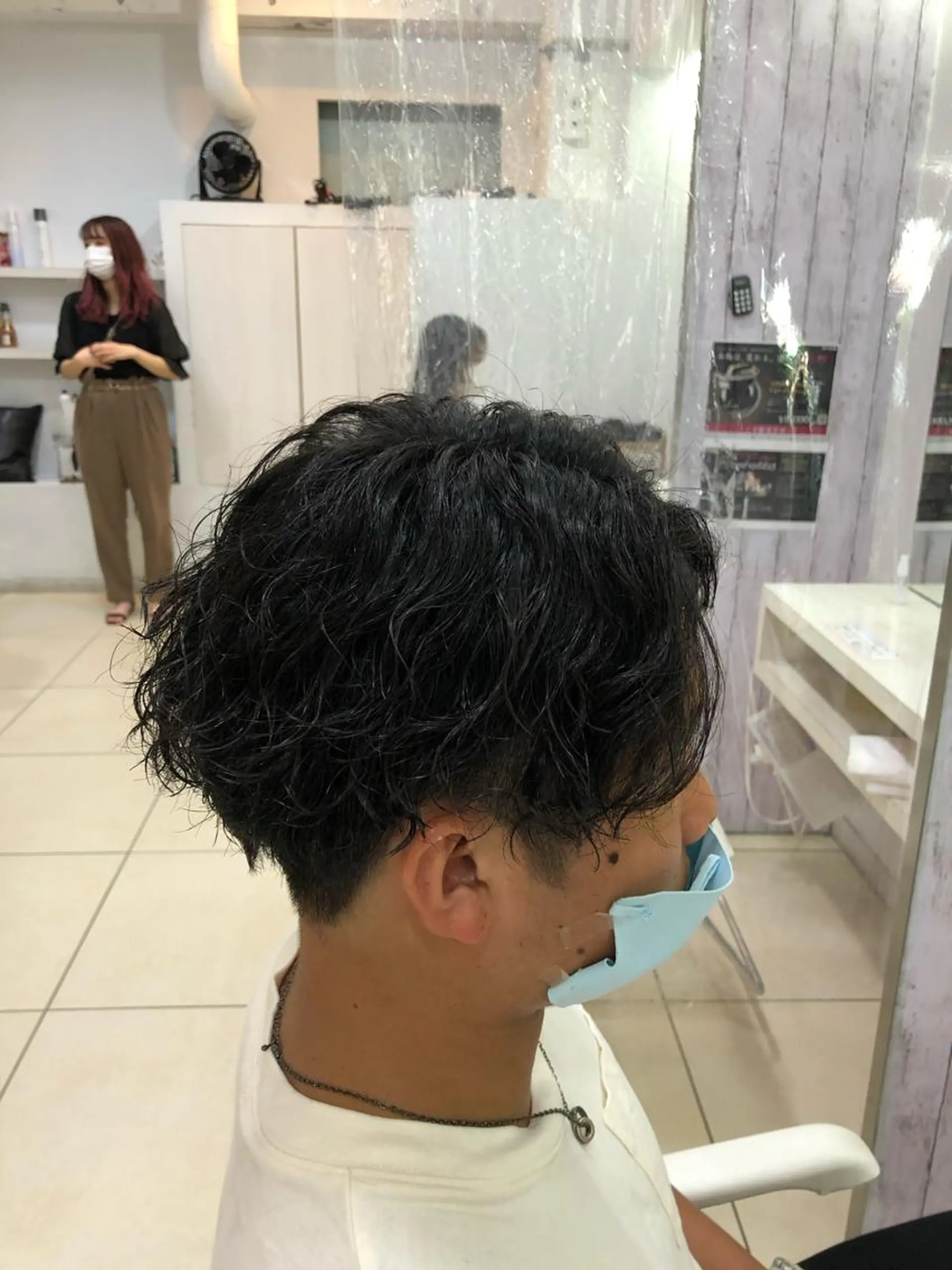 ショート パーマ メンズ 髪質改善× ハイライト溝江のヘアスタイル