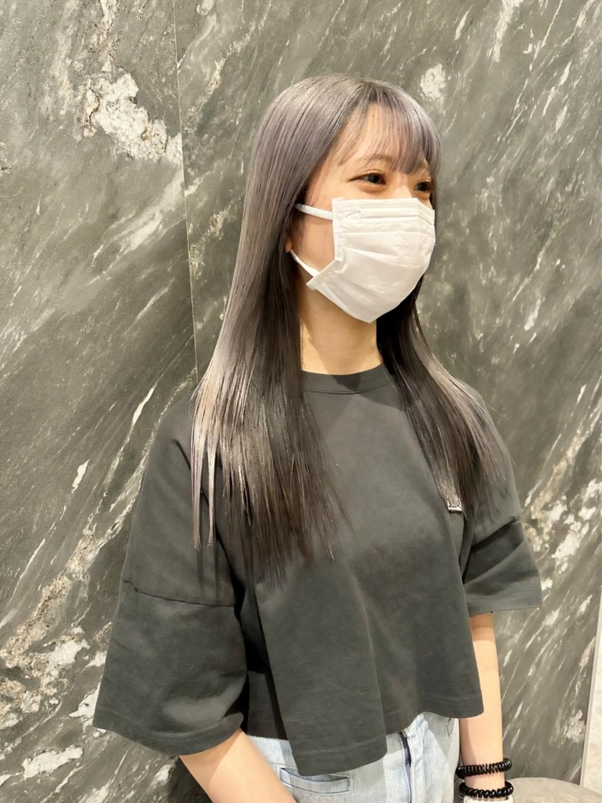 ロング カラー 黒髪 ヘアカラー トリートメント 🦋レイヤーカット ミドリカワ🦋のヘアスタイル