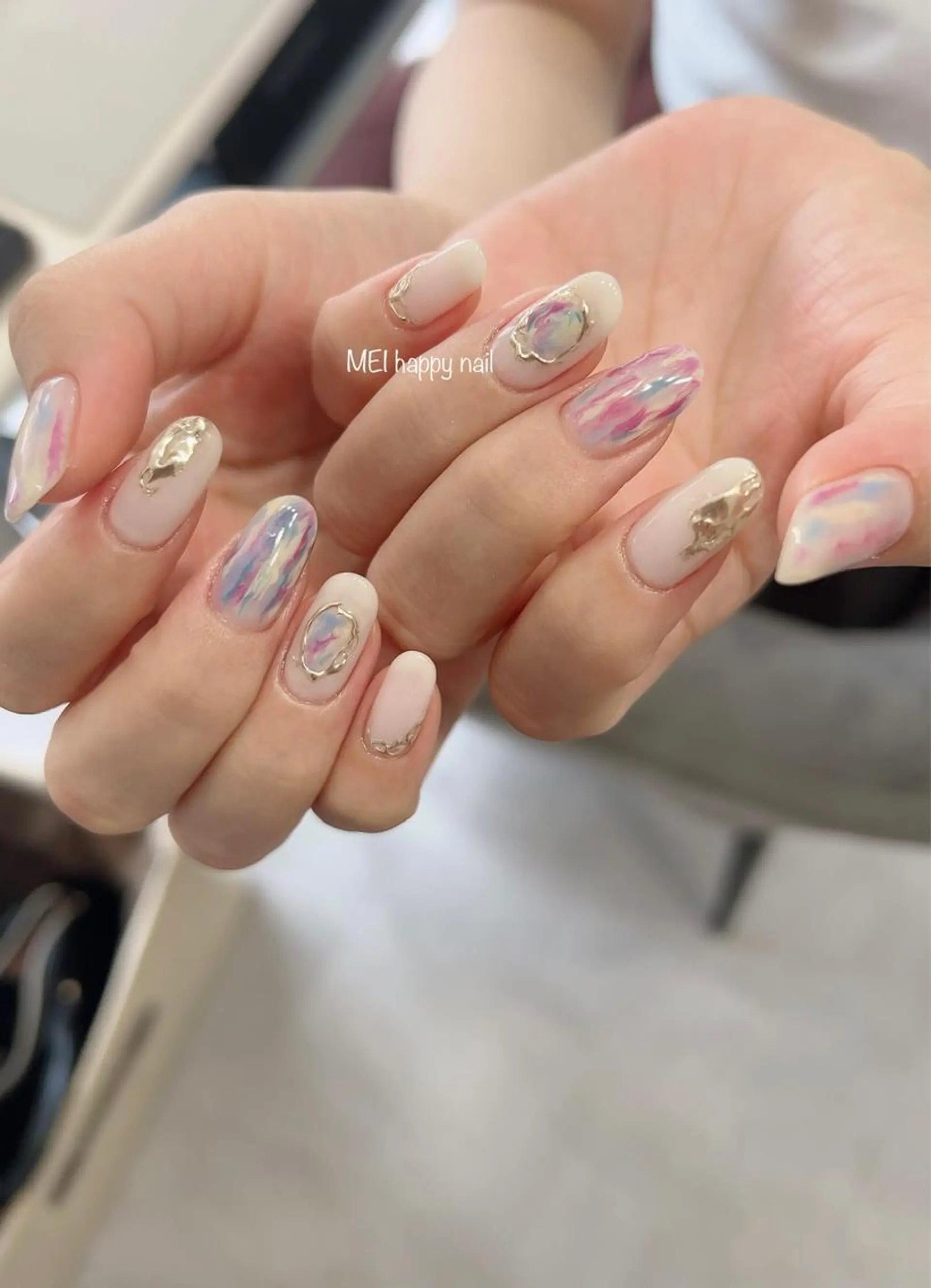 ネイル 北浦和 自爪育成ケアのネイルデザイン