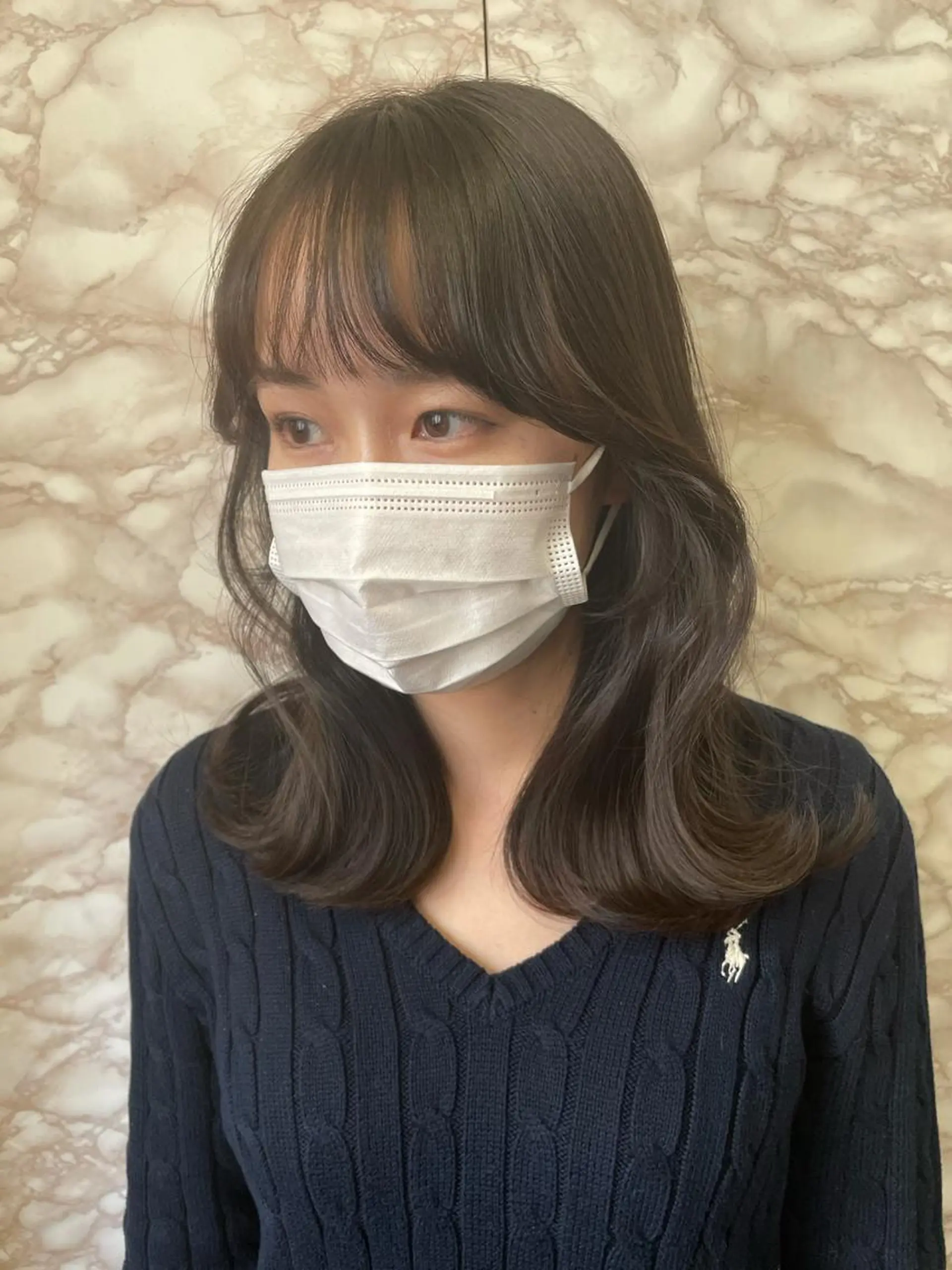 ミディアム カラー ベージュカラー ラベンダーカラー ラベンダーベージュ フレンチガーリー 髪質改善 YEAU　PLUS所属・極上の艶髪 RINAのヘアスタイル