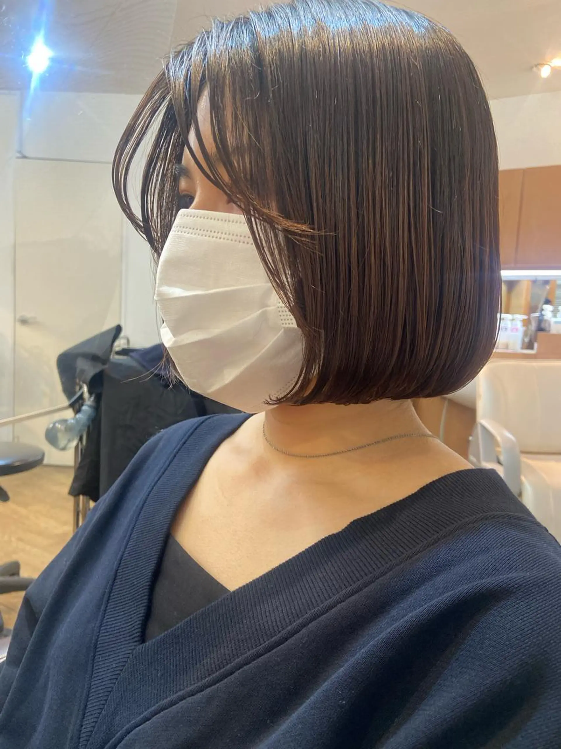 ミディアム 切りっぱなしボブ ボブ 🪽似合わせカラー RENA.🪽🩶のヘアスタイル