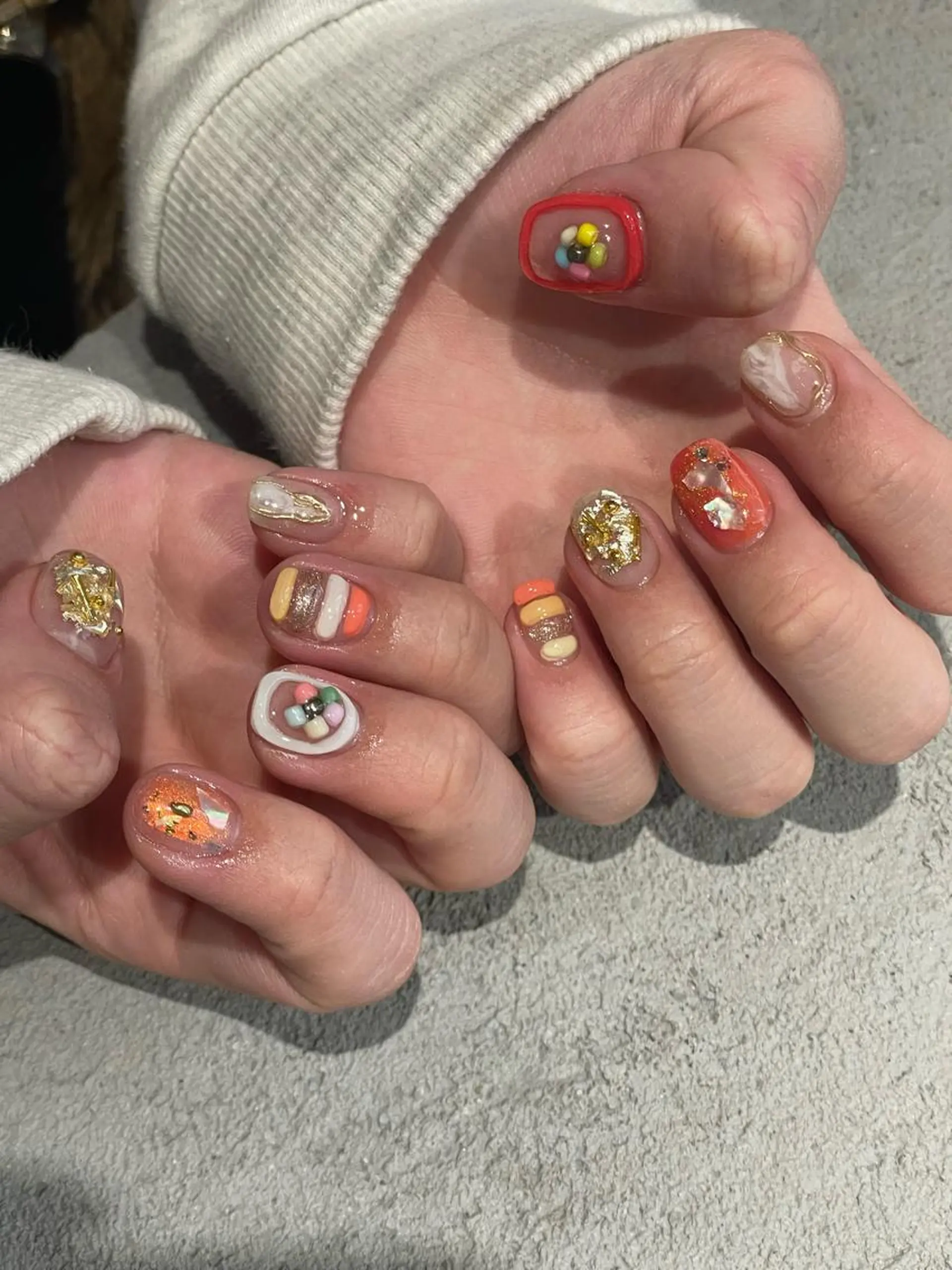 ショート m kaori𓃟のネイルデザイン