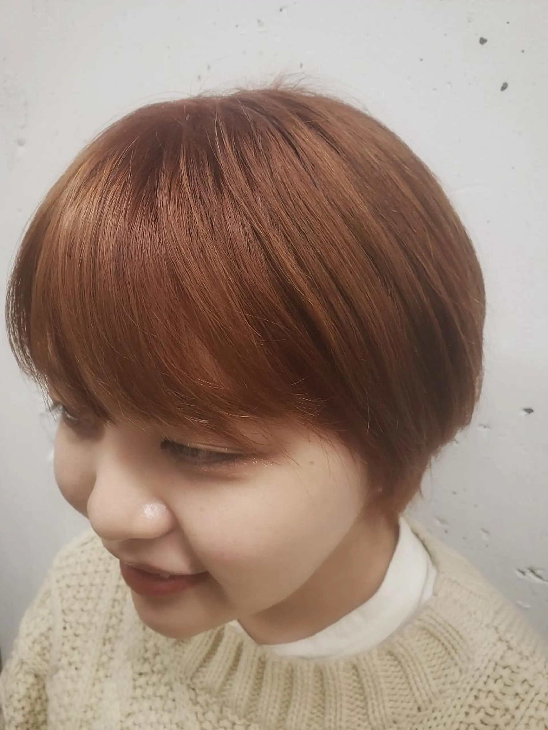 ショート カラー ベージュカラー ブリーチ 透明感カラー オレンジ オレンジベージュ ナチュラル・抜け感 永井　賢三のヘアスタイル