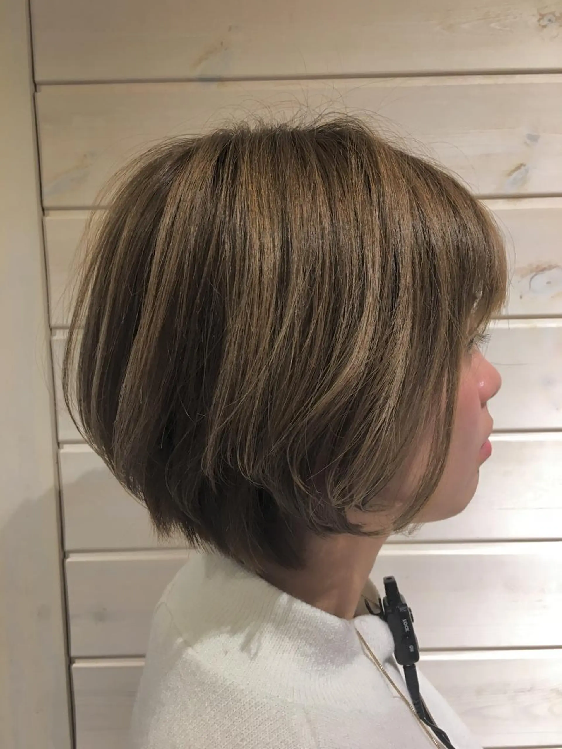 ショート カラー パーマ さかい なつみのヘアスタイル