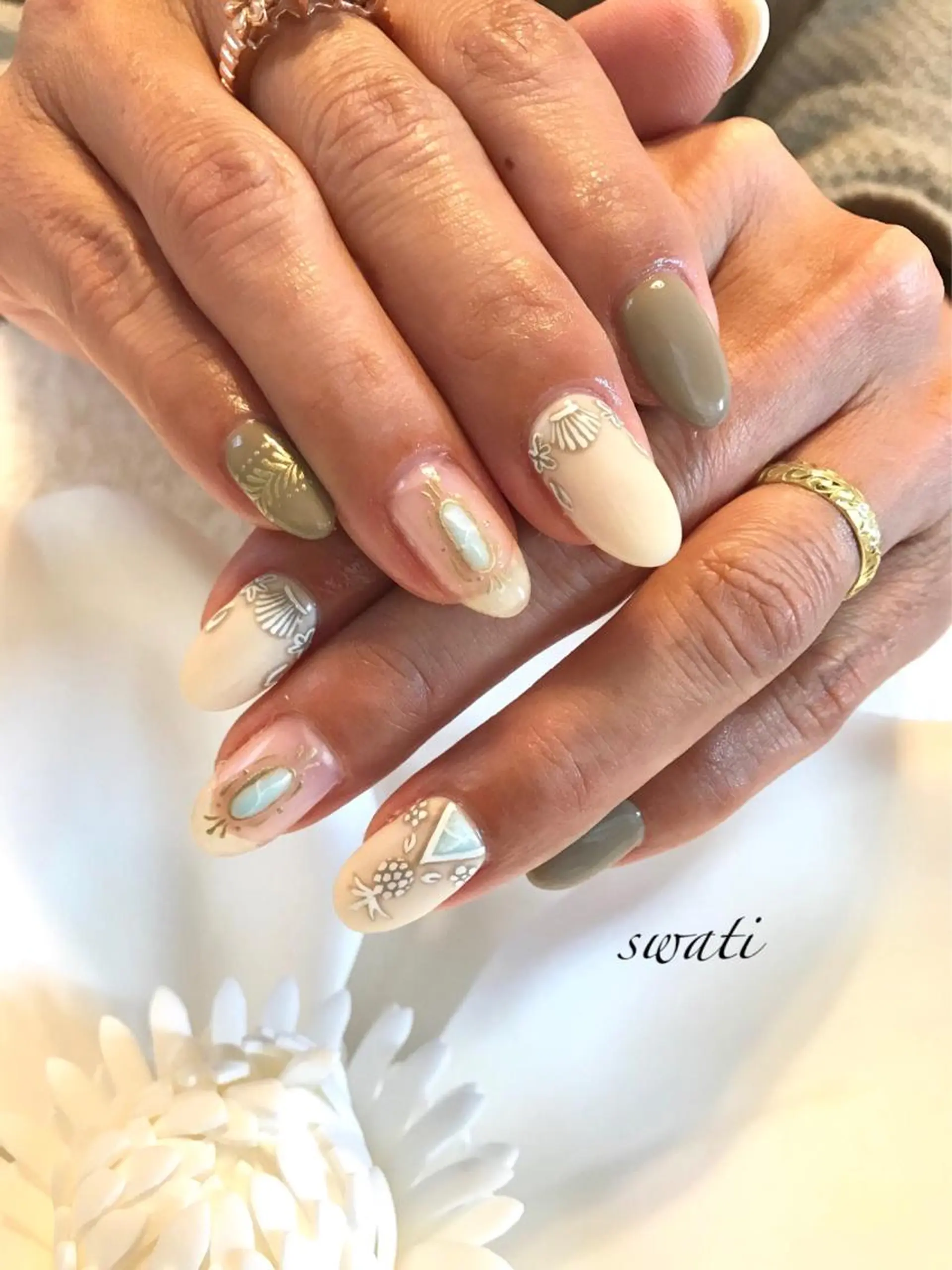 ネイル アートネイル オフィスネイル ぷっくりネイル シンプルネイル yuko （ネイリスト）のネイルデザイン