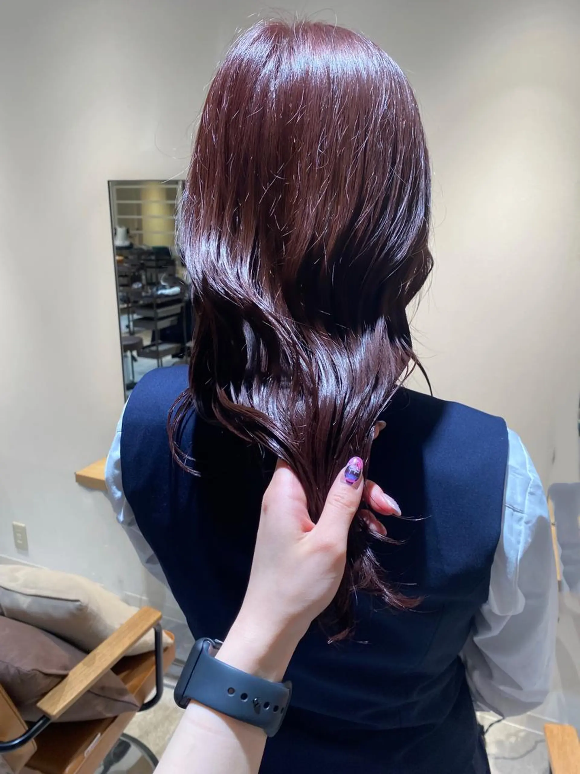 セミロング カラー ブリーチ ラベンダーカラー ブリーチなしカラー ヘアカラー オスズ 🎀´-のヘアスタイル