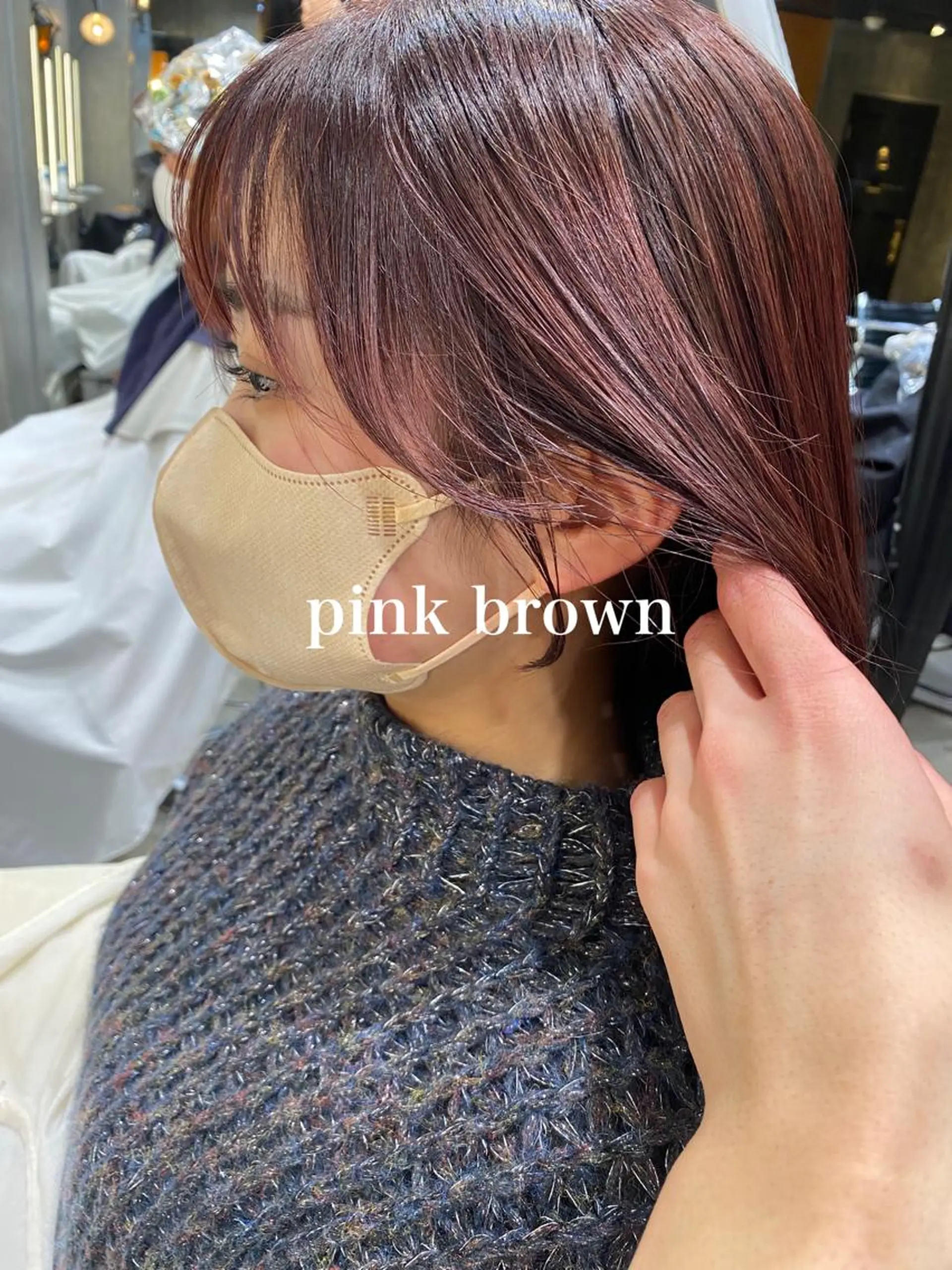 セミロング カラー 顔周りカット カット ヘアカラー トリートメント ◽️モードヘア◽️ SHOUTOのヘアスタイル