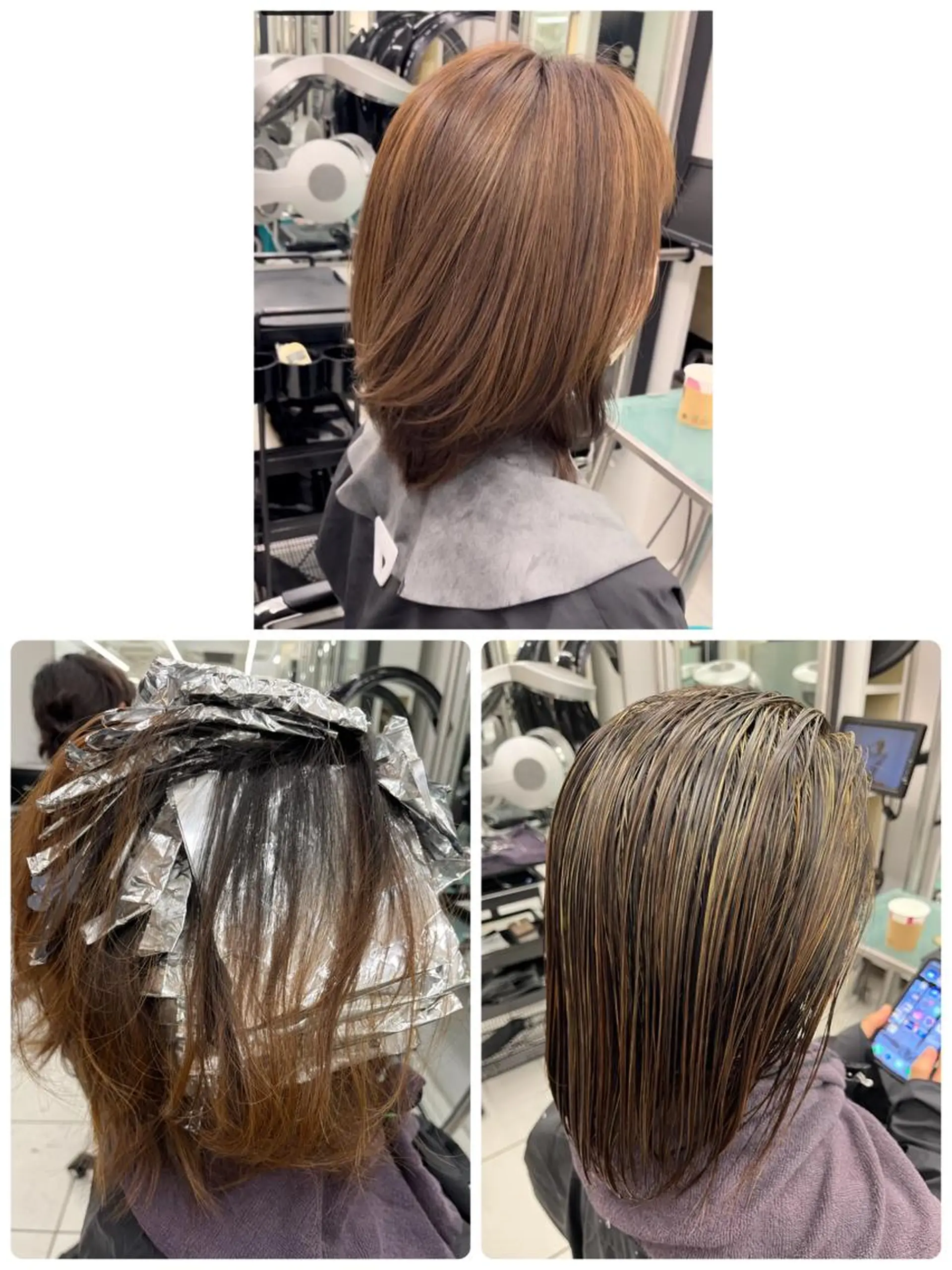 ミディアム カラー 木志 望美のヘアスタイル