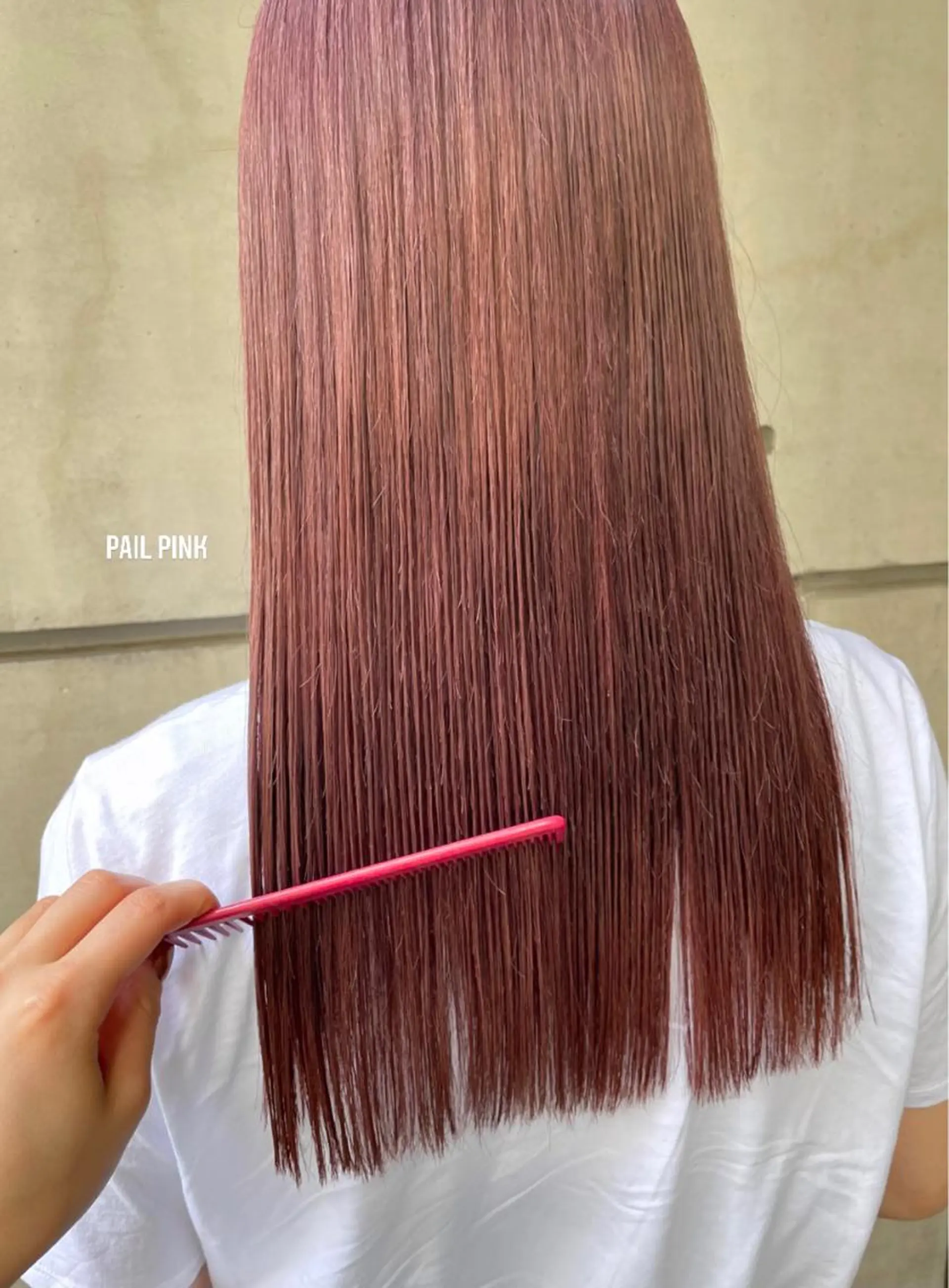 ロング カラー ブリーチ ピンクカラー ウルフ/似合わせ レイヤー/RIHOのヘアスタイル