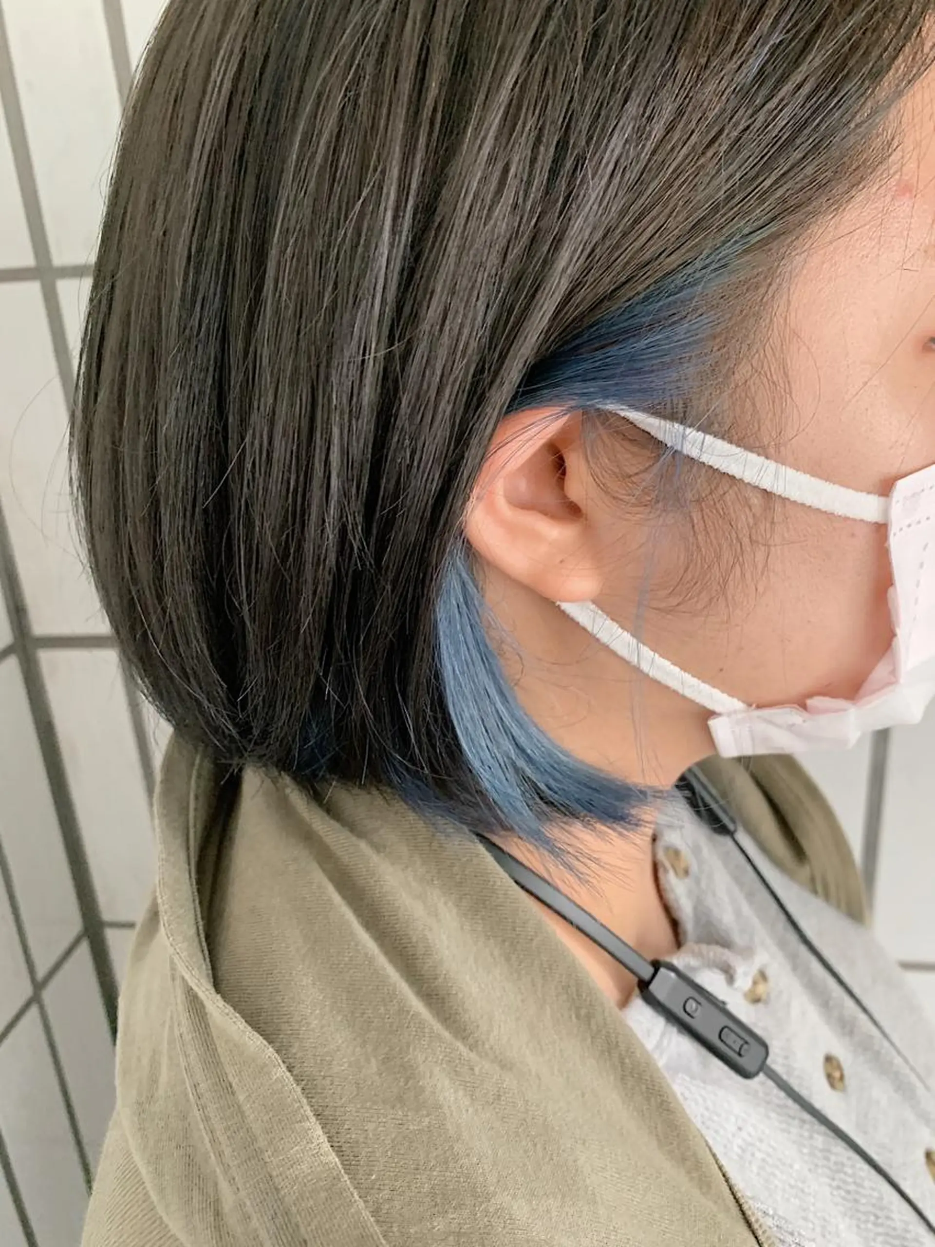 ショート カラー ブルーカラー ブルージュ グレージュ インナーカラー 外国人風カラー ヘアカラー ハットリ /北習志野のヘアスタイル