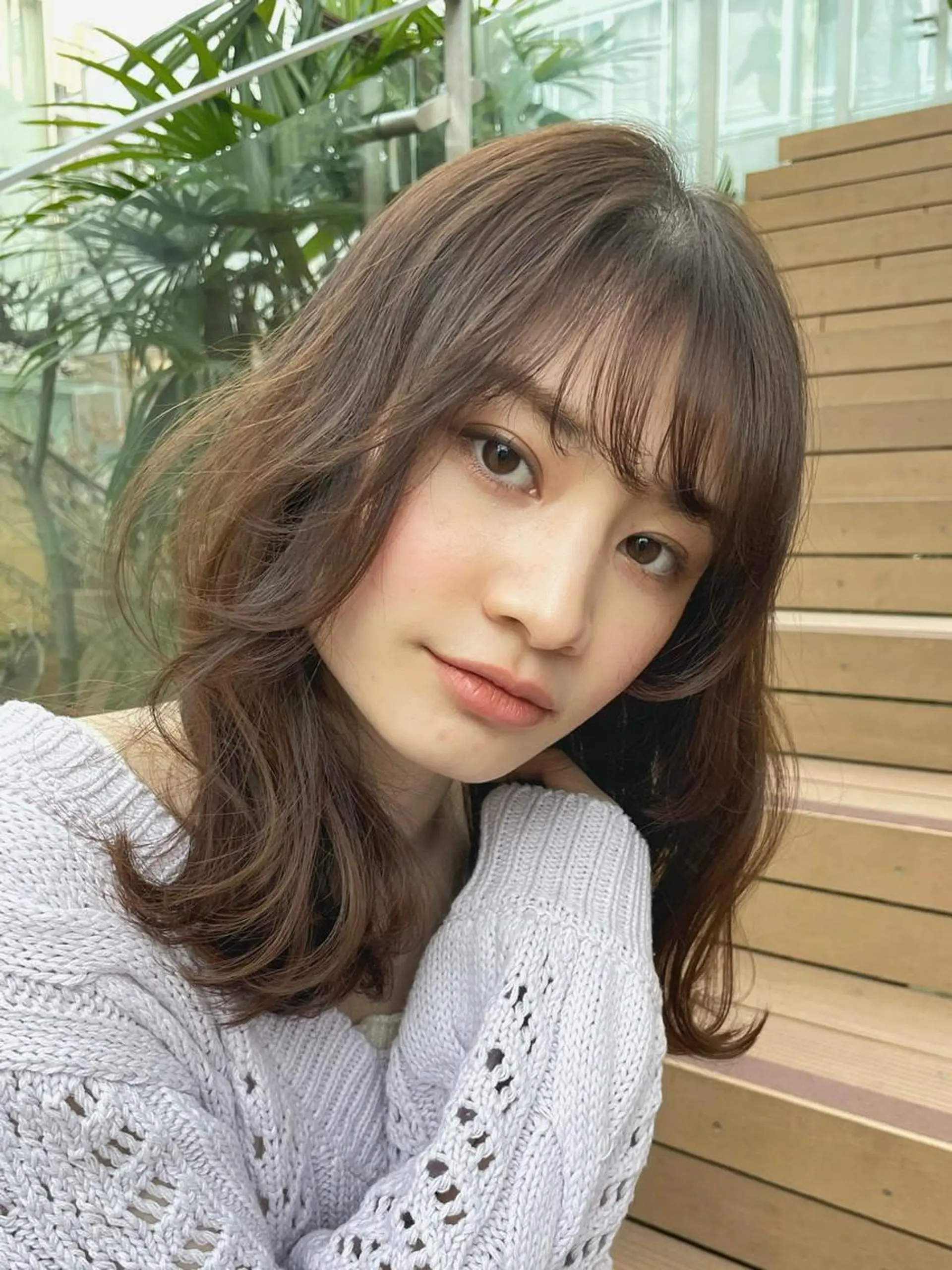 セミロング レイヤーカット Ms.CHARM所属・ハイライト無料 韓国ヘア/レイヤーのヘアスタイル