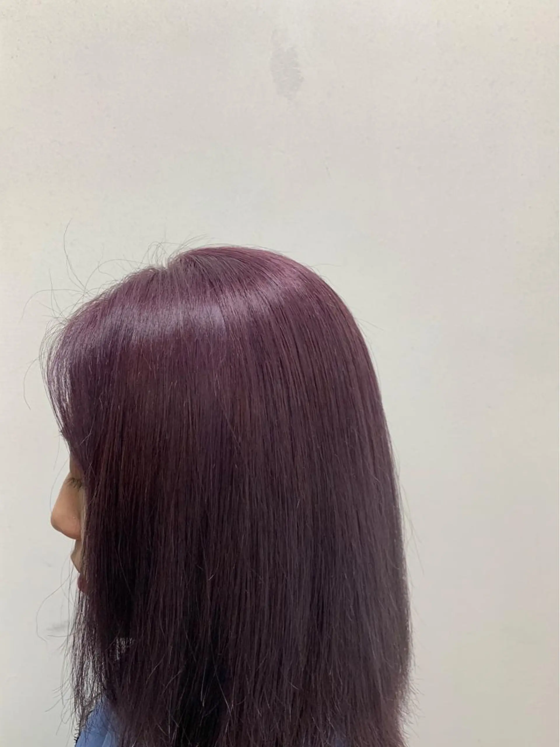 ミディアム カラー ブリーチ パープルカラー ヘアカラー トリートメント THE./ブリーチ 透感カラー/髪質改善のヘアスタイル