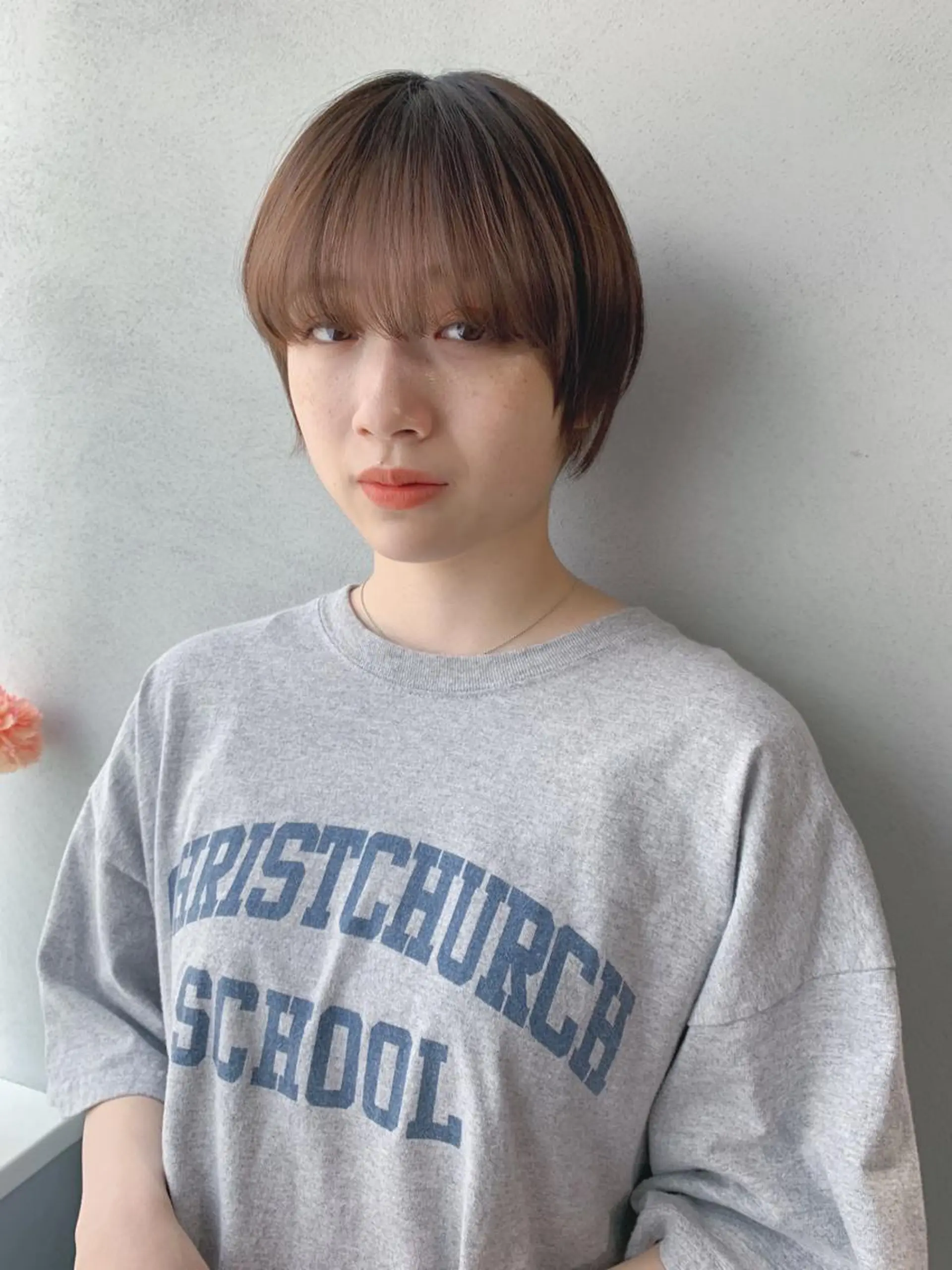 ショート カラー ボブパーマコテ巻き風 パーマNo1深江秀平のヘアスタイル