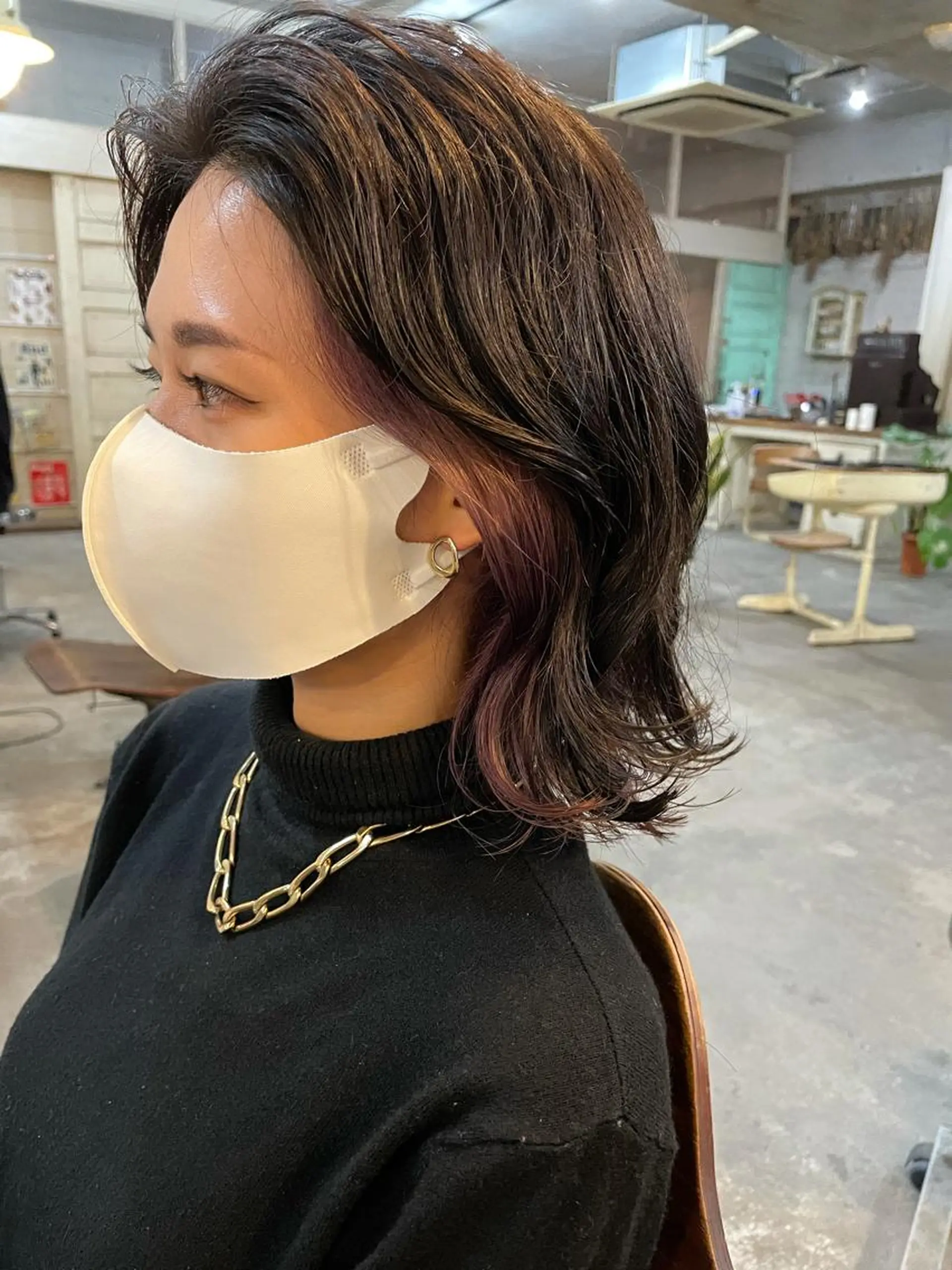 ショート カラー メンズ 南堀江🌿パーマ Tetsu【テツ】のヘアスタイル