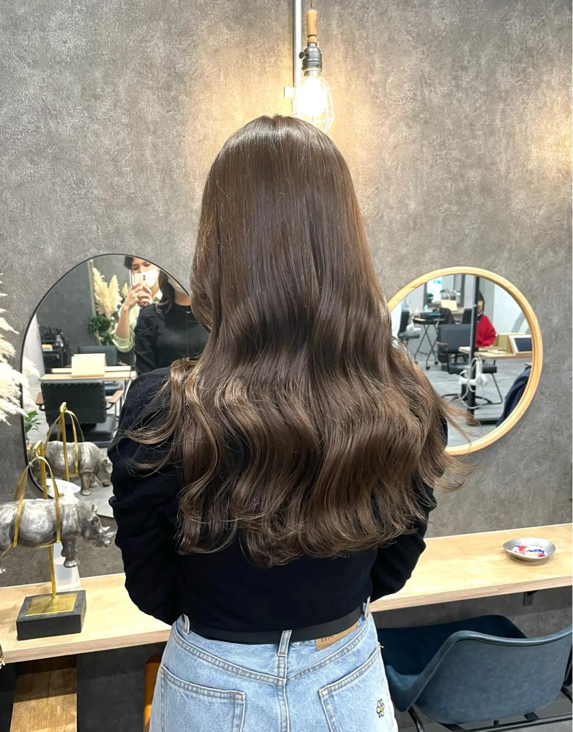 ロング カラー カット ヘアカラー トリートメント いなみね はるきのヘアスタイル