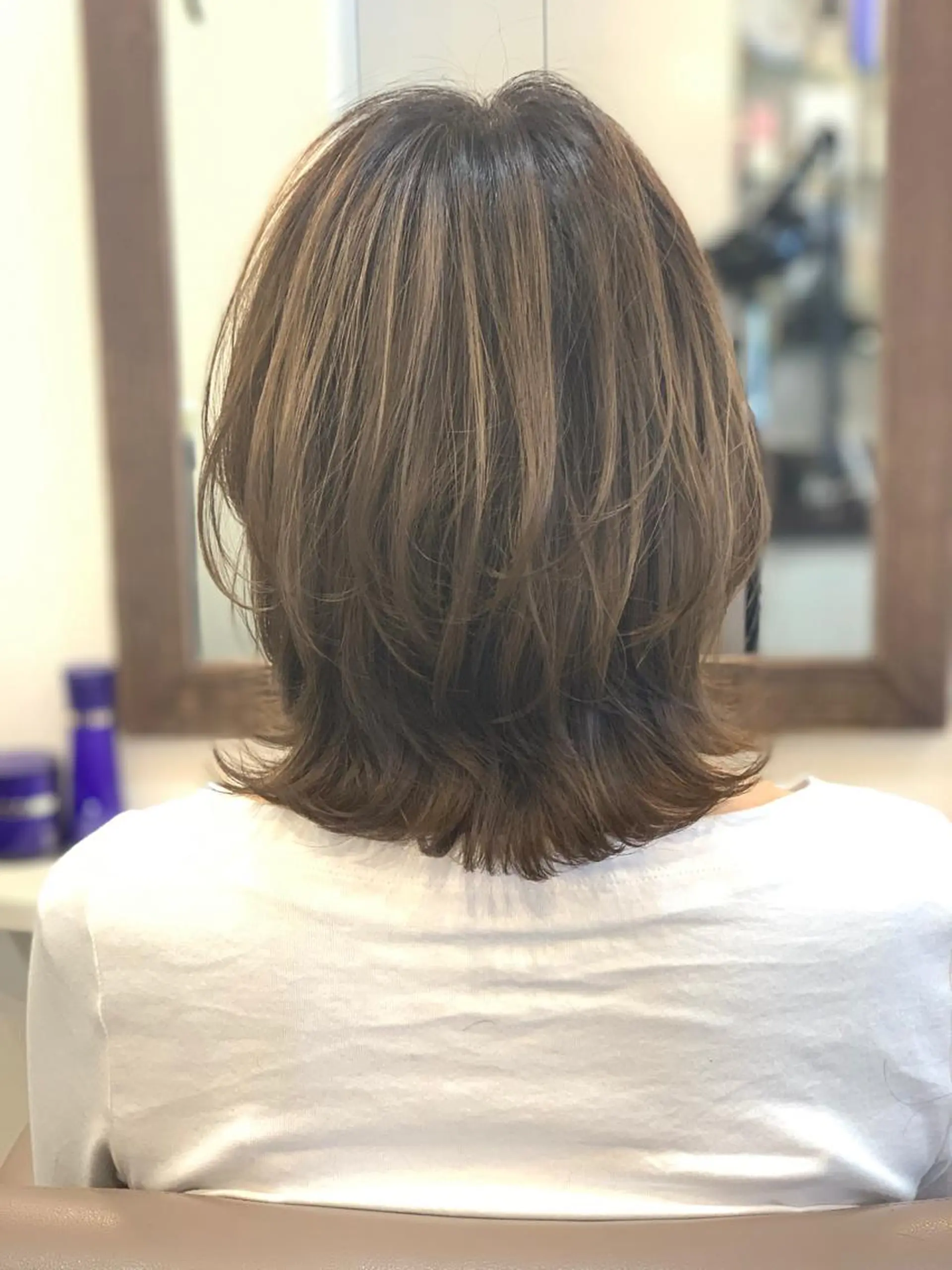 ミディアム カラー レイヤーカット カット ヘアカラー トリートメント ヘアセット 中村 優太のヘアスタイル